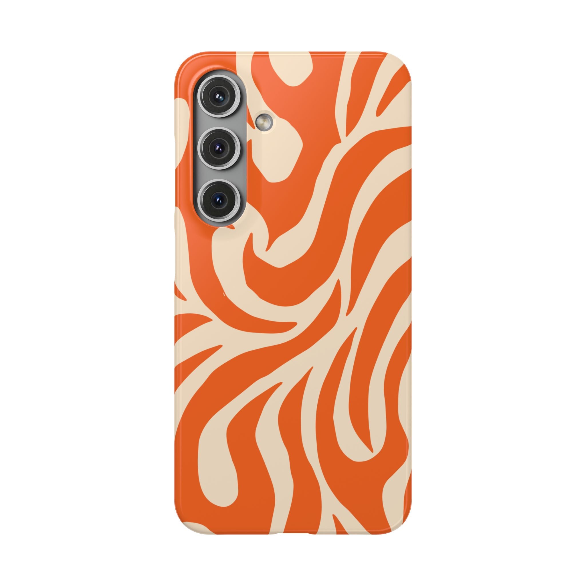 Orange Swirl Phone Case — Retro Abstract iPhone Snap Case