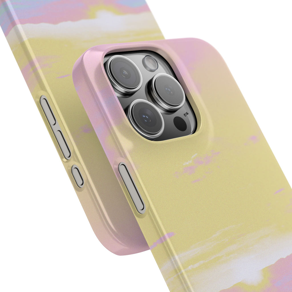 Pastel Lavender Field Phone Case — Sunset Sky Snap Case