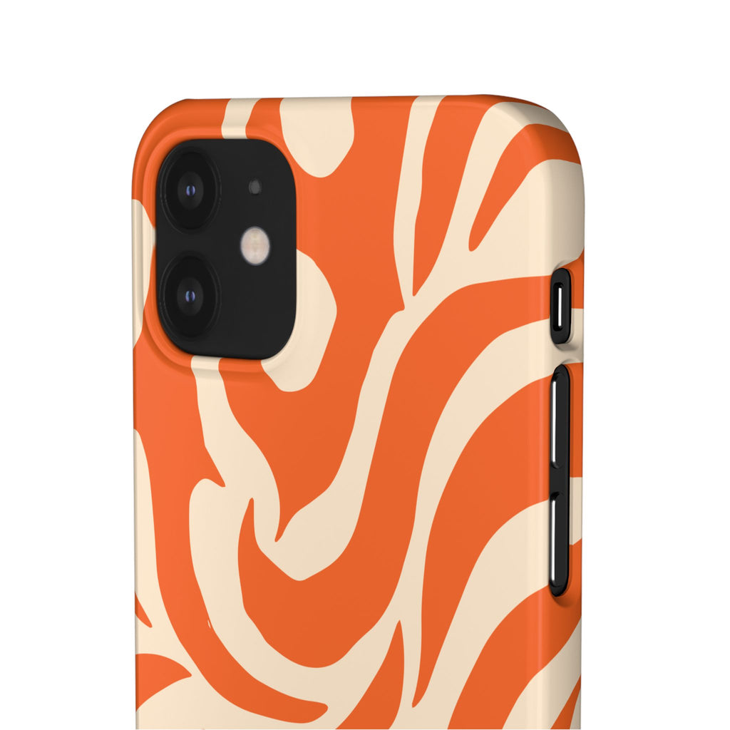 Orange Swirl Phone Case — Retro Abstract iPhone Snap Case