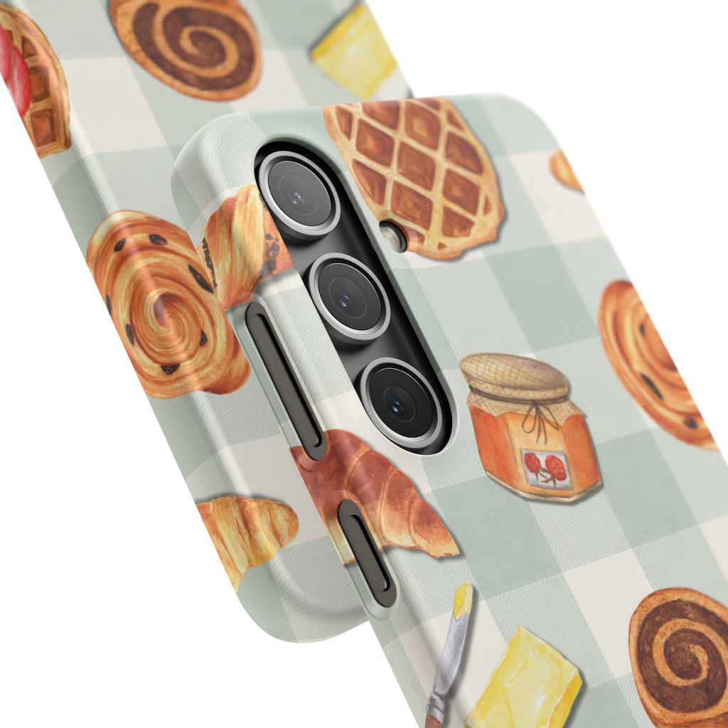 Bakery Breakfast Phone Case — Cute Pastry Pattern Snap Case