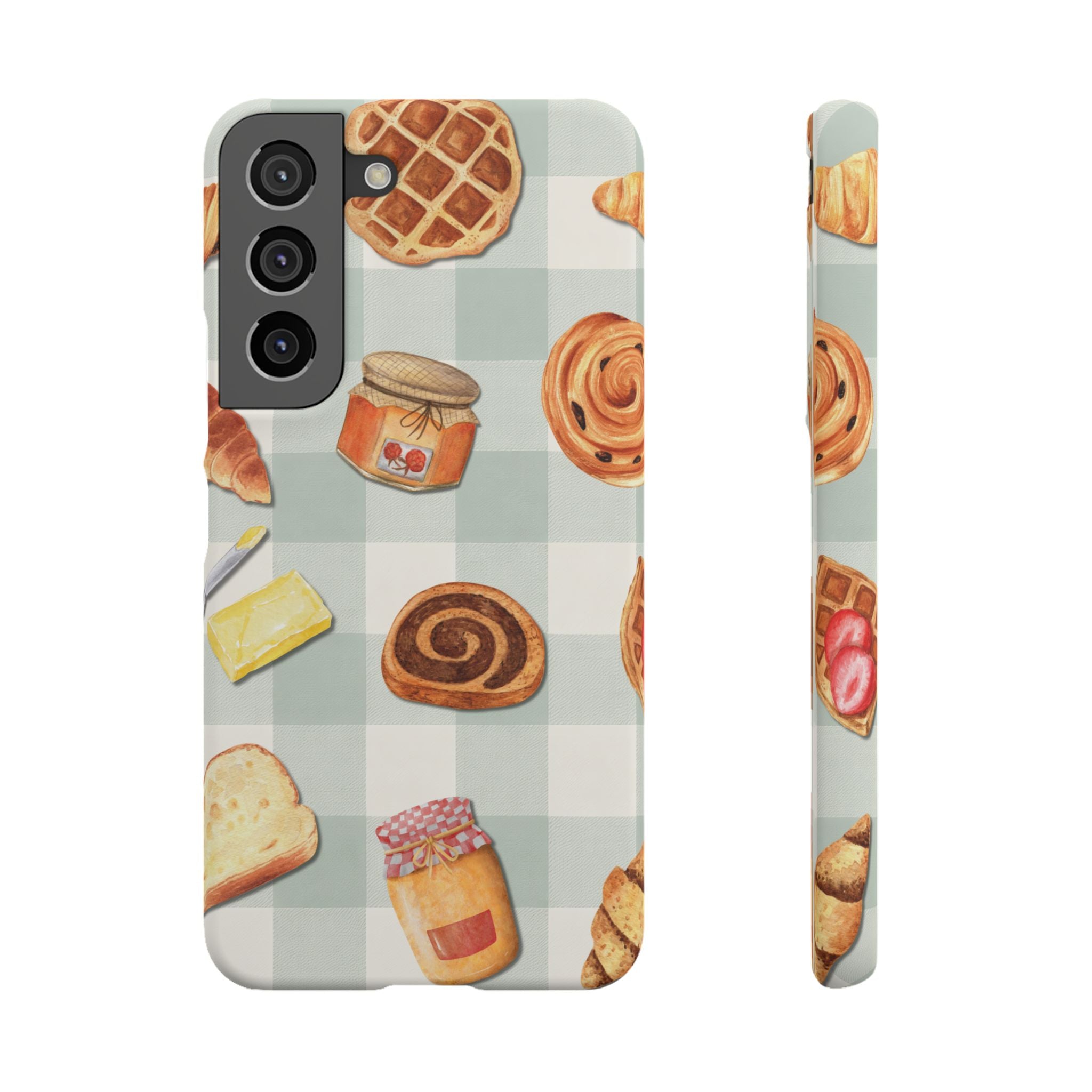Bakery Breakfast Phone Case — Cute Pastry Pattern Snap Case