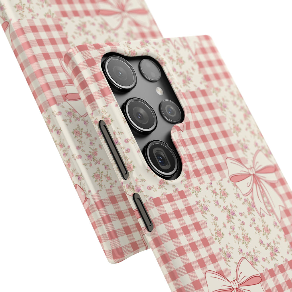 Pink Bow Patchwork Case