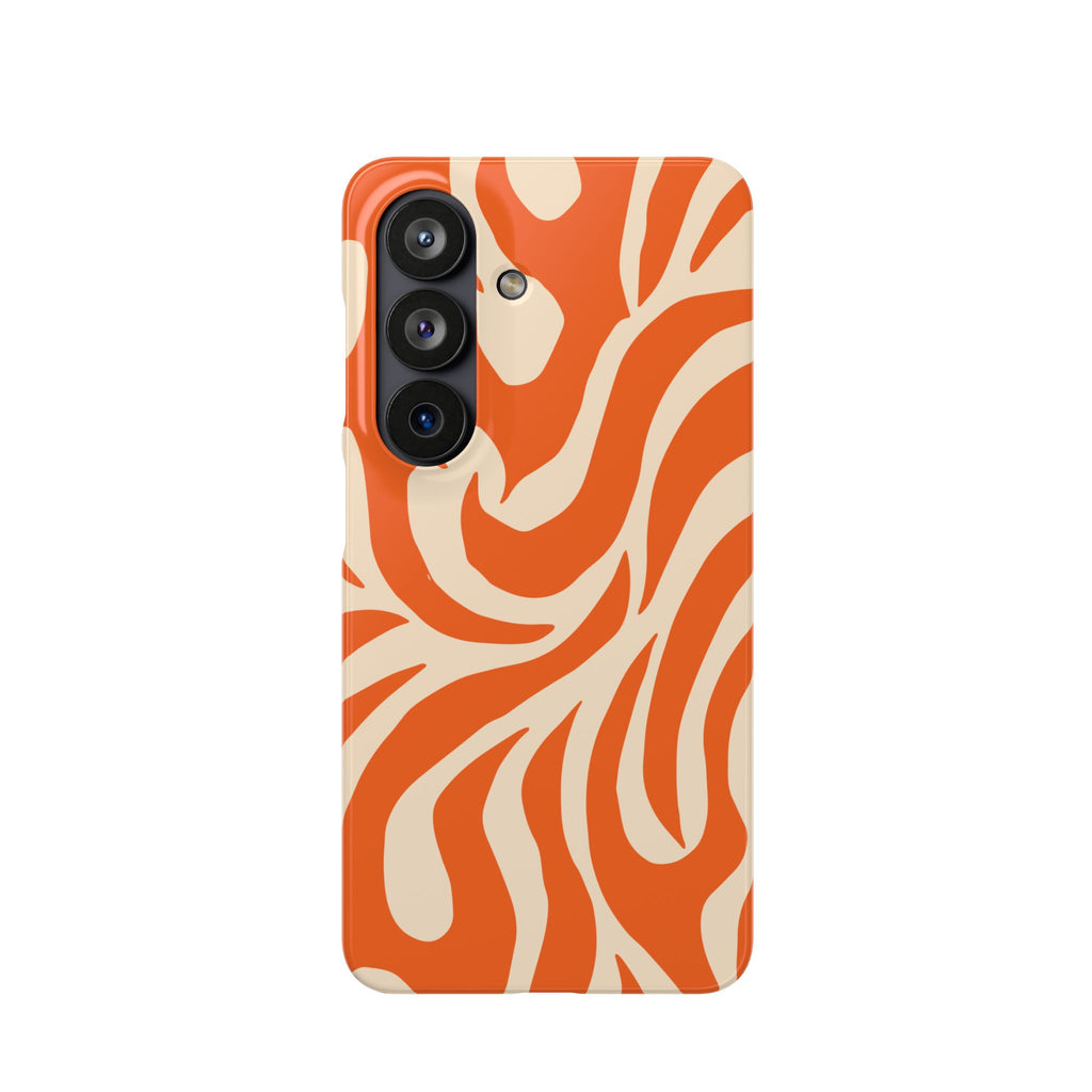 Orange Swirl Phone Case — Retro Abstract iPhone Snap Case
