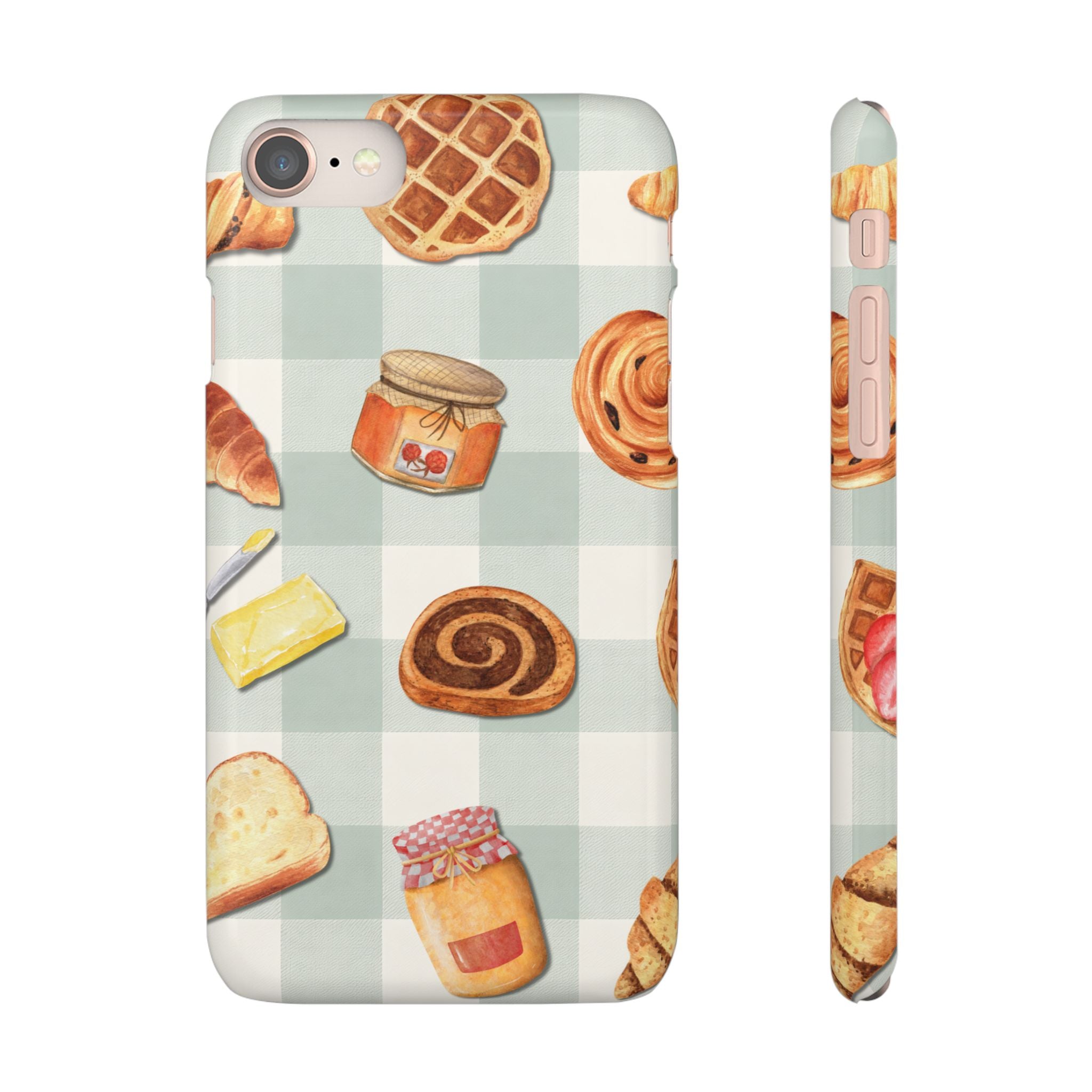 Bakery Breakfast Phone Case — Cute Pastry Pattern Snap Case