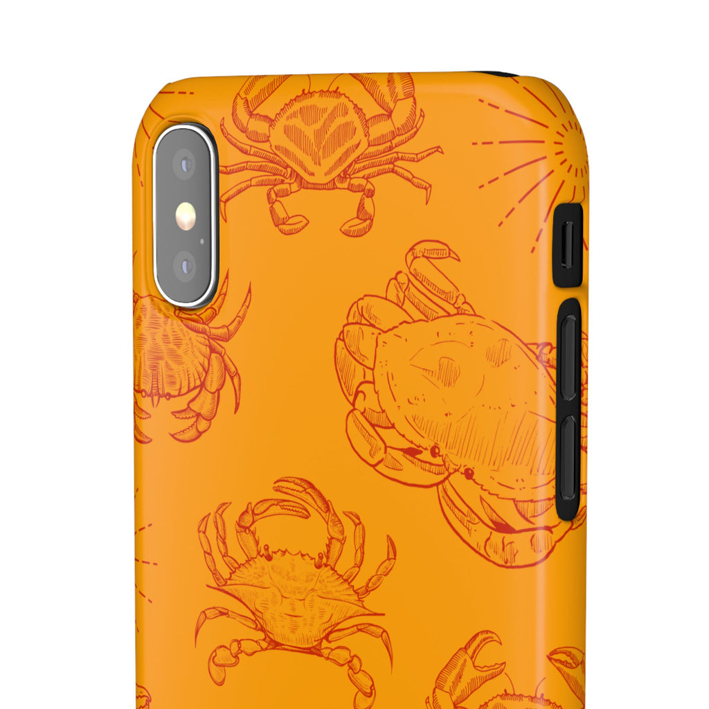 Crab Pattern Snap Case – Orange Coastal Phone Cover