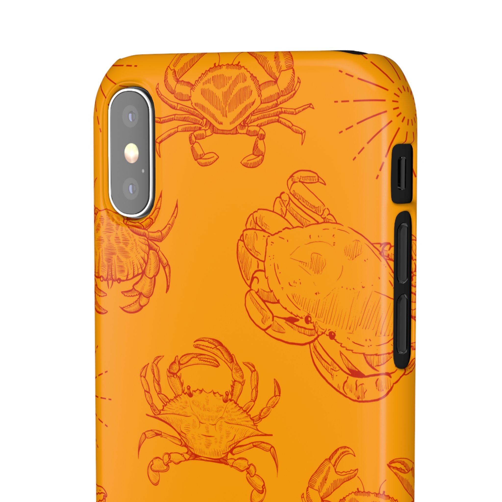 Crab Pattern Snap Case – Orange Coastal Phone Cover