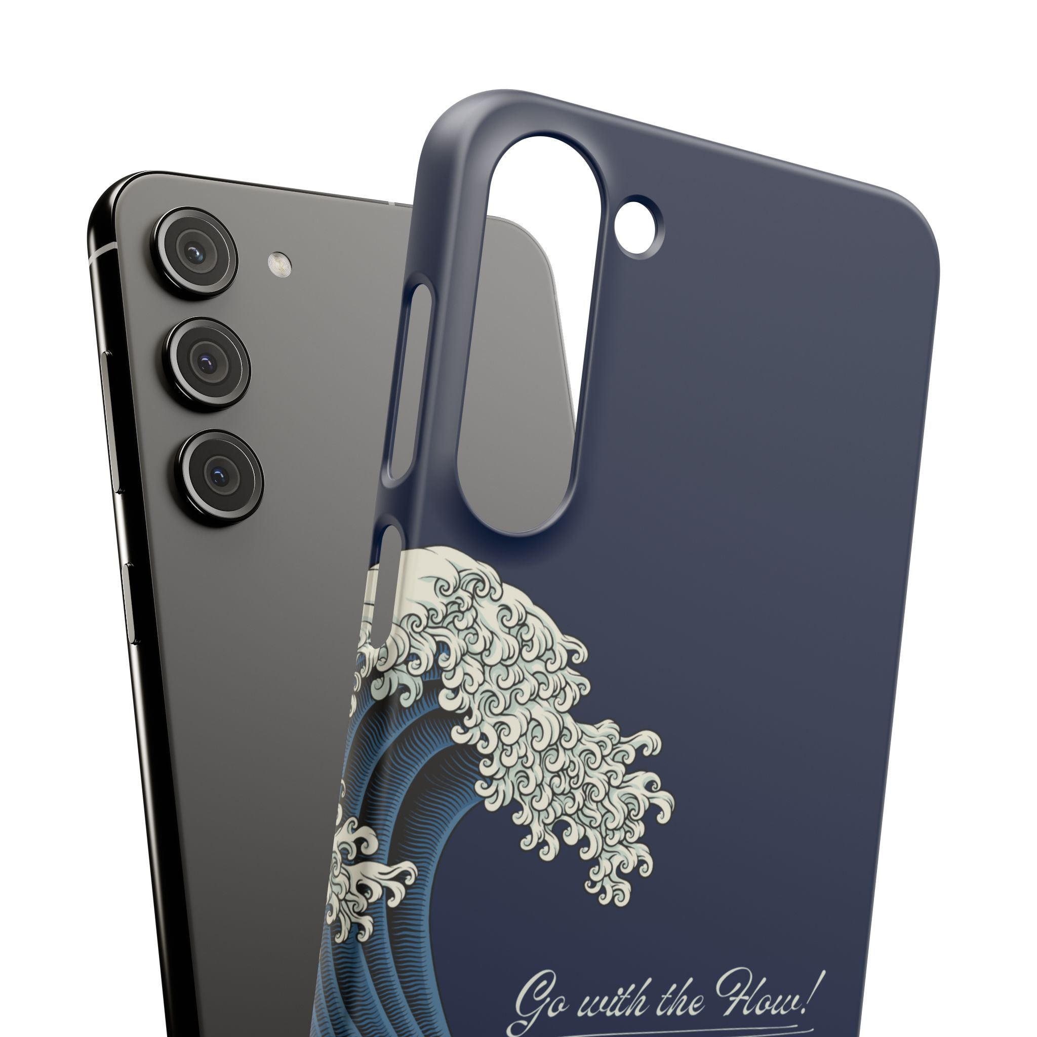Phone Case — 'Go with the Flow' Wave Design