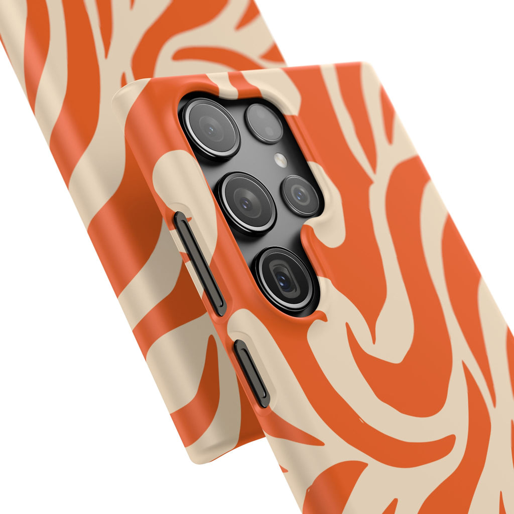 Orange Swirl Phone Case — Retro Abstract iPhone Snap Case