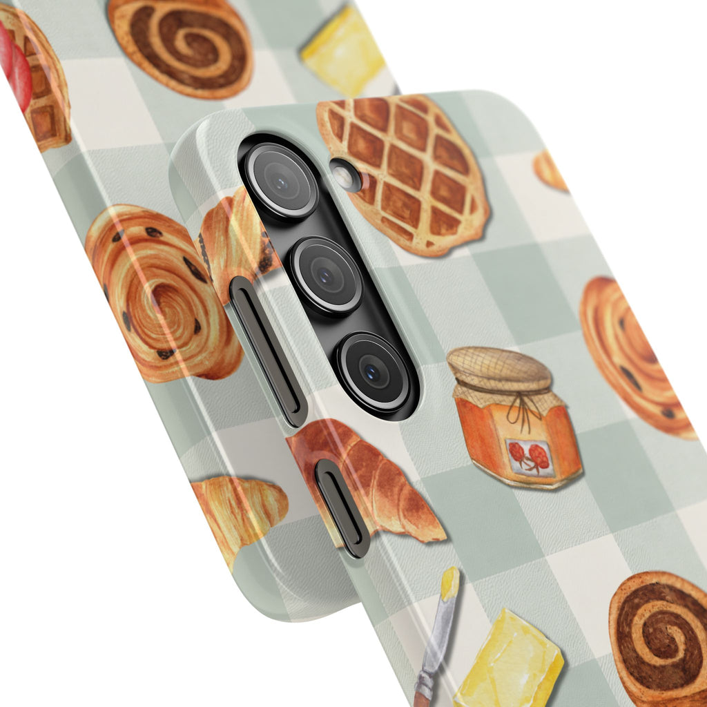 Bakery Breakfast Phone Case — Cute Pastry Pattern Snap Case
