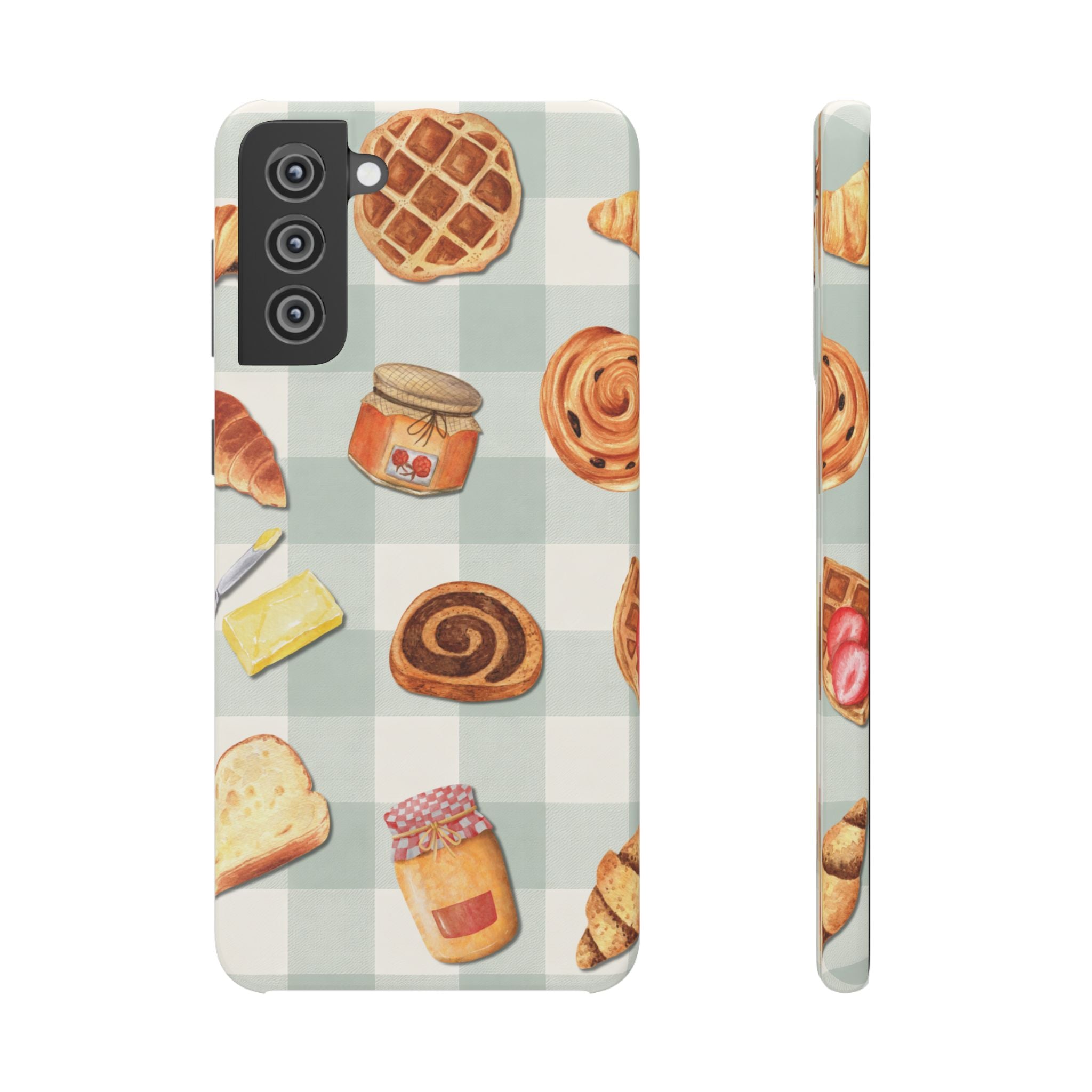 Bakery Breakfast Phone Case — Cute Pastry Pattern Snap Case