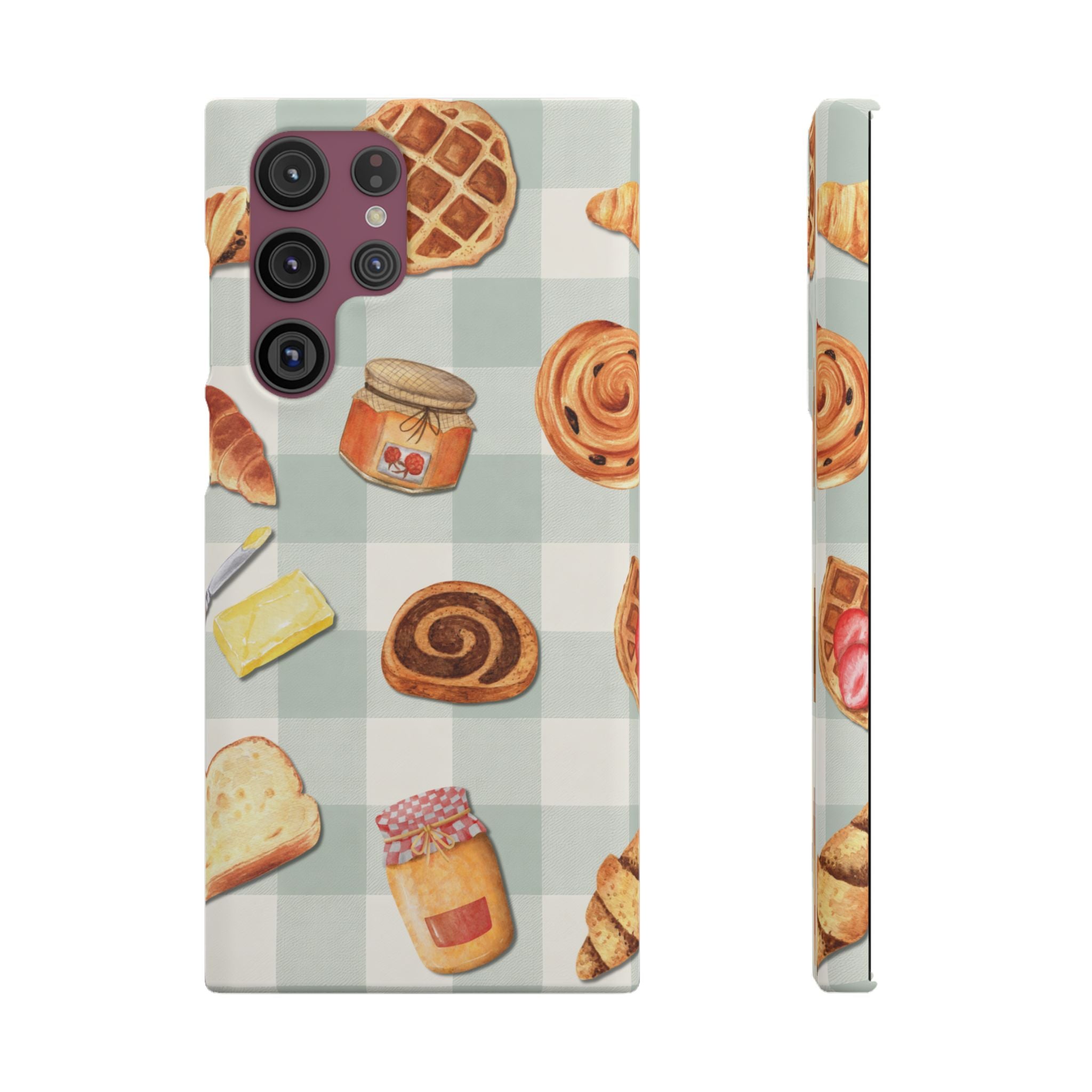 Bakery Breakfast Phone Case — Cute Pastry Pattern Snap Case