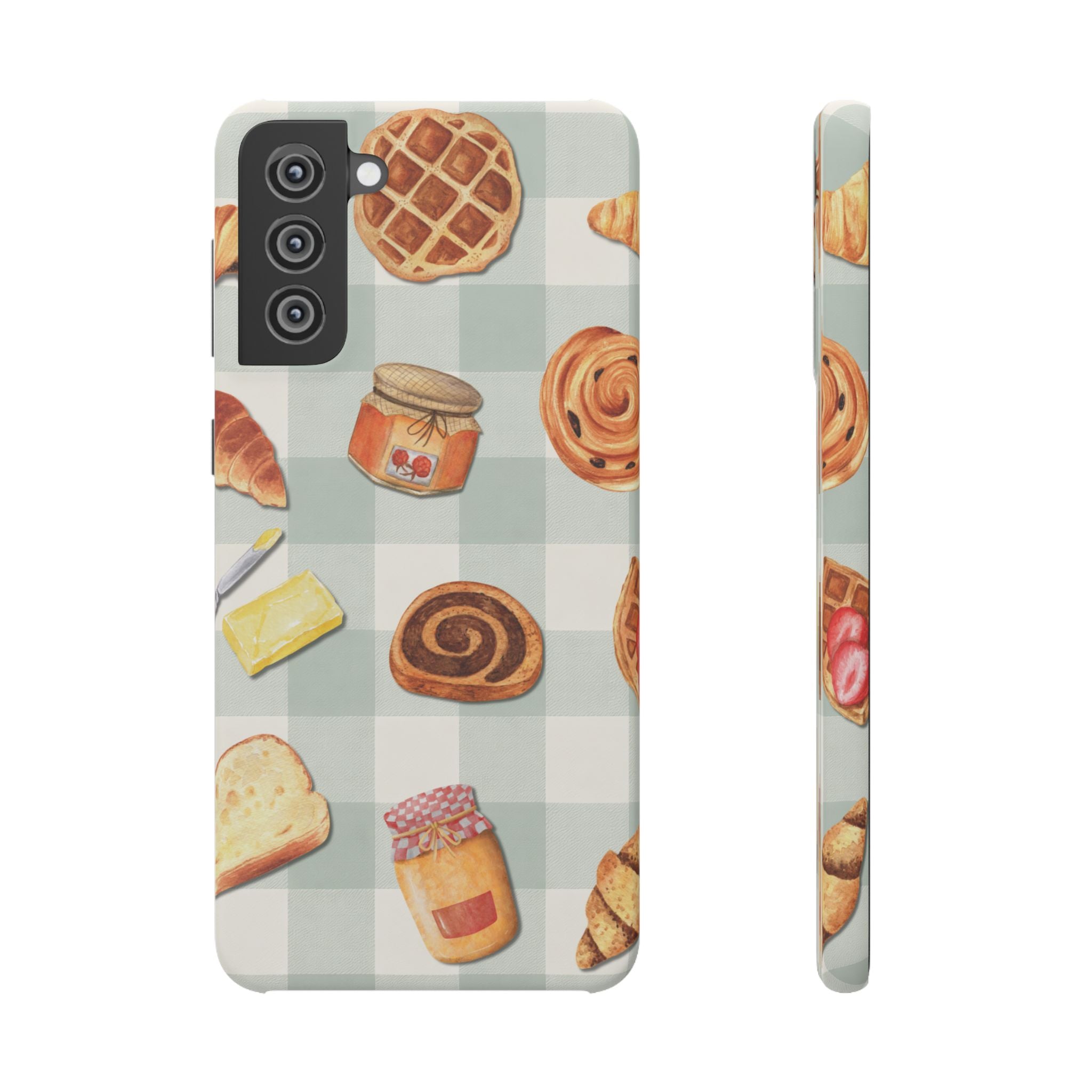 Bakery Breakfast Phone Case — Cute Pastry Pattern Snap Case