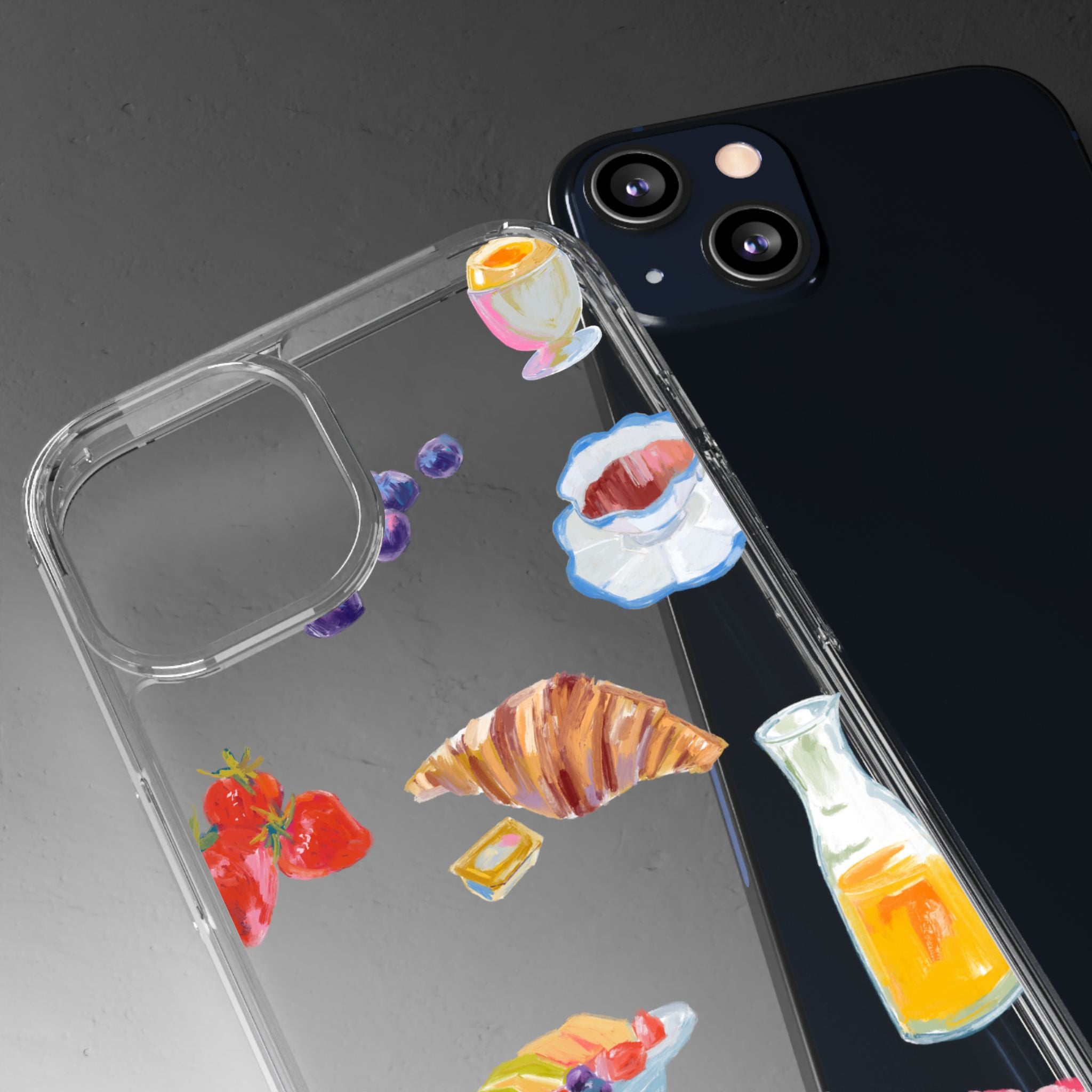Clear Phone Case — Breakfast Pastries & Brunch Icons Clear Case