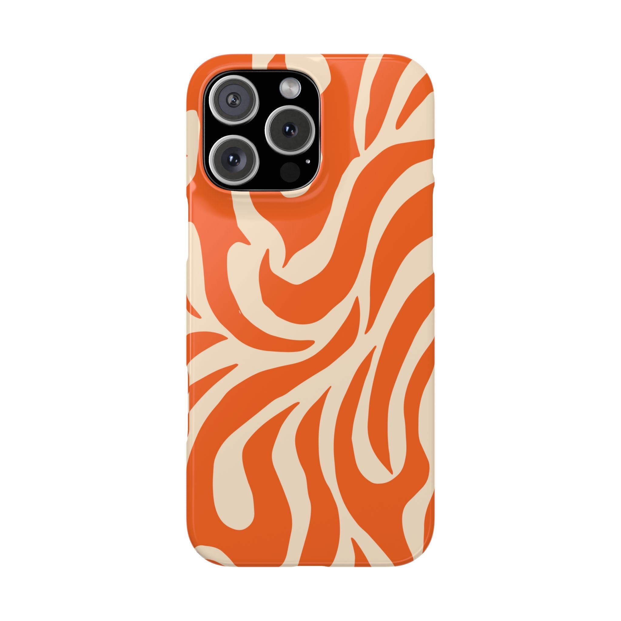 Orange Swirl Phone Case — Retro Abstract iPhone Snap Case