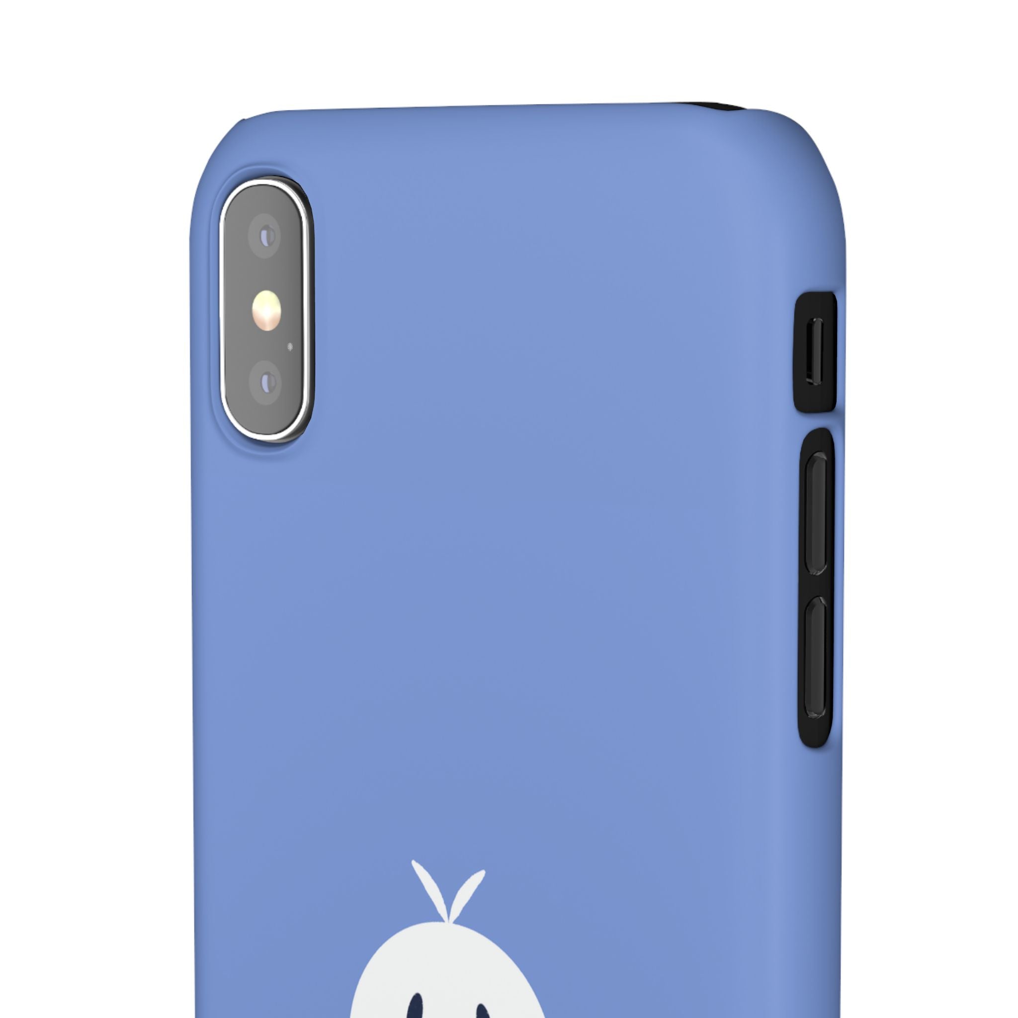 Cute Goose Phone Case – Blue Snap Phone Cover with Whimsical Bird Design