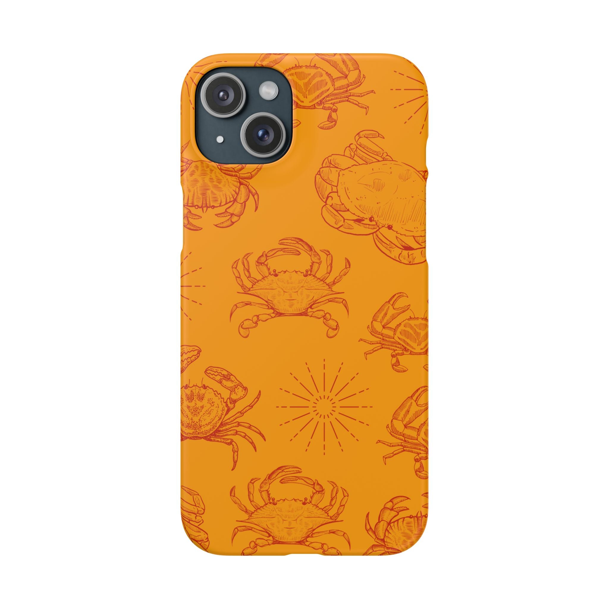 Crab Pattern Snap Case – Orange Coastal Phone Cover