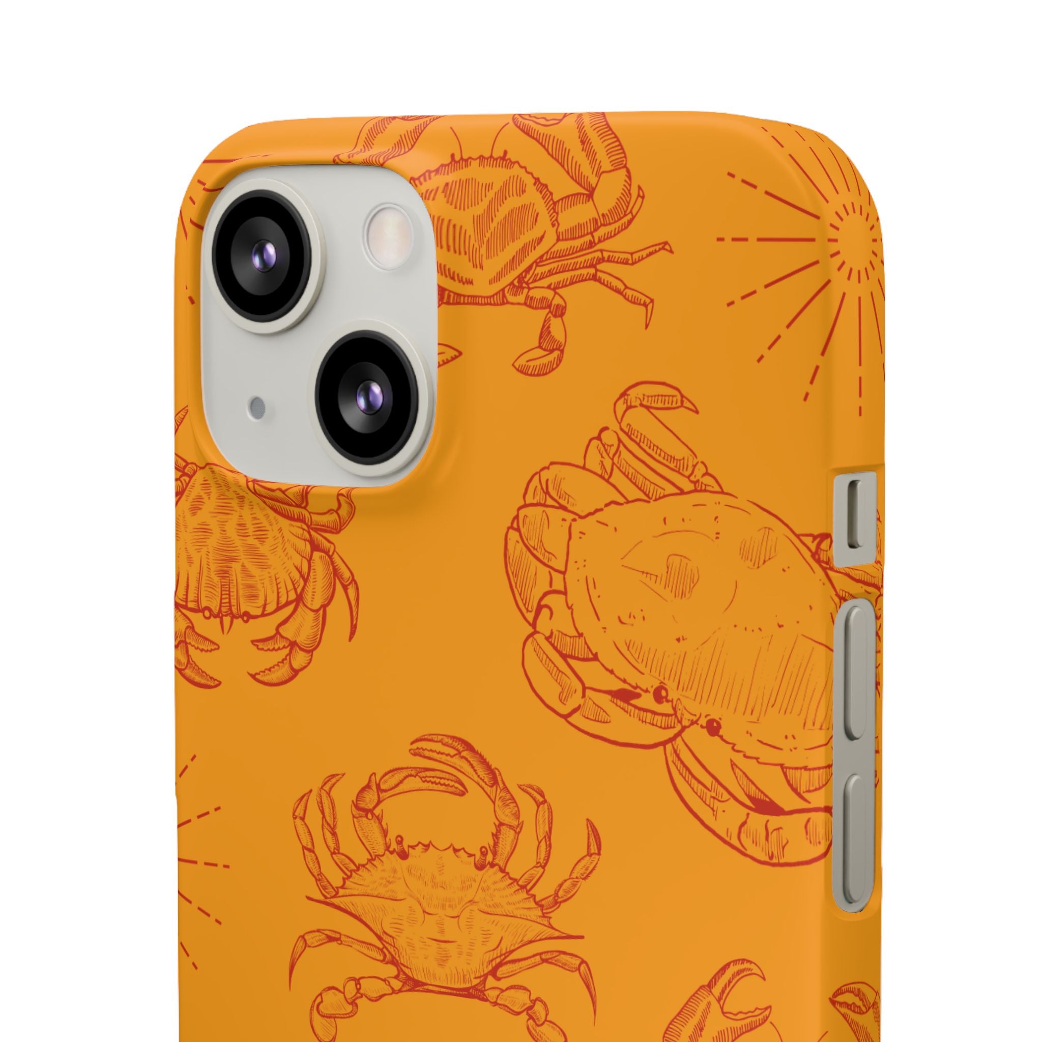 Crab Pattern Snap Case – Orange Coastal Phone Cover