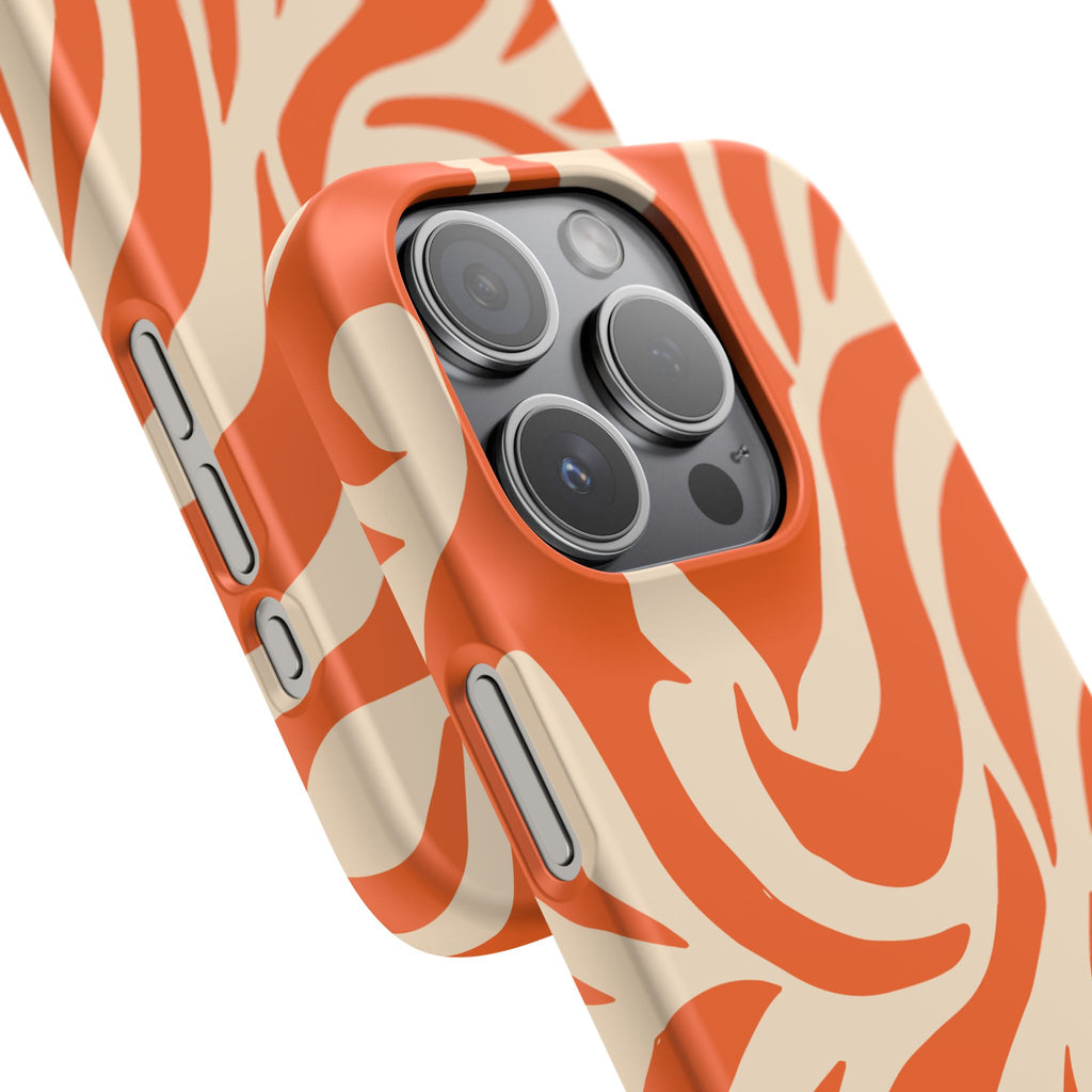 Orange Swirl Phone Case — Retro Abstract iPhone Snap Case