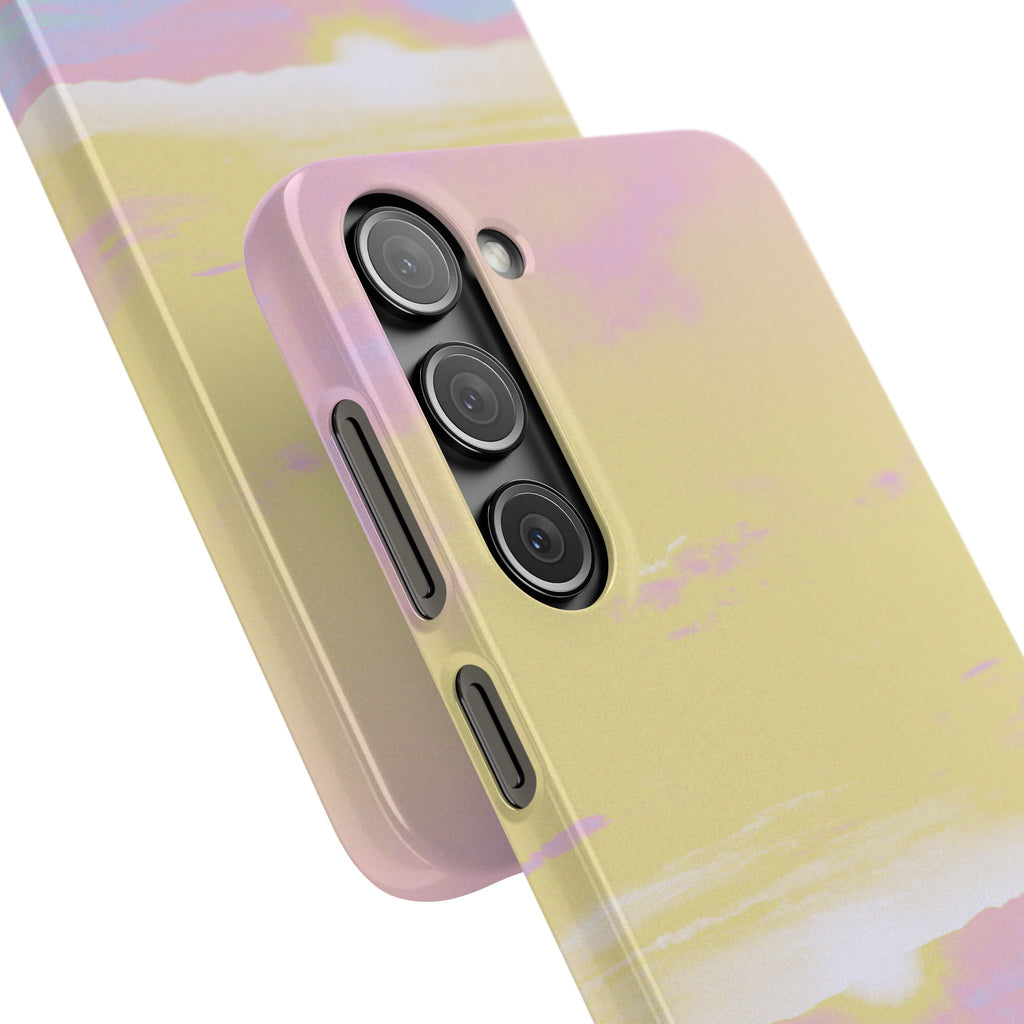 Pastel Lavender Field Phone Case — Sunset Sky Snap Case