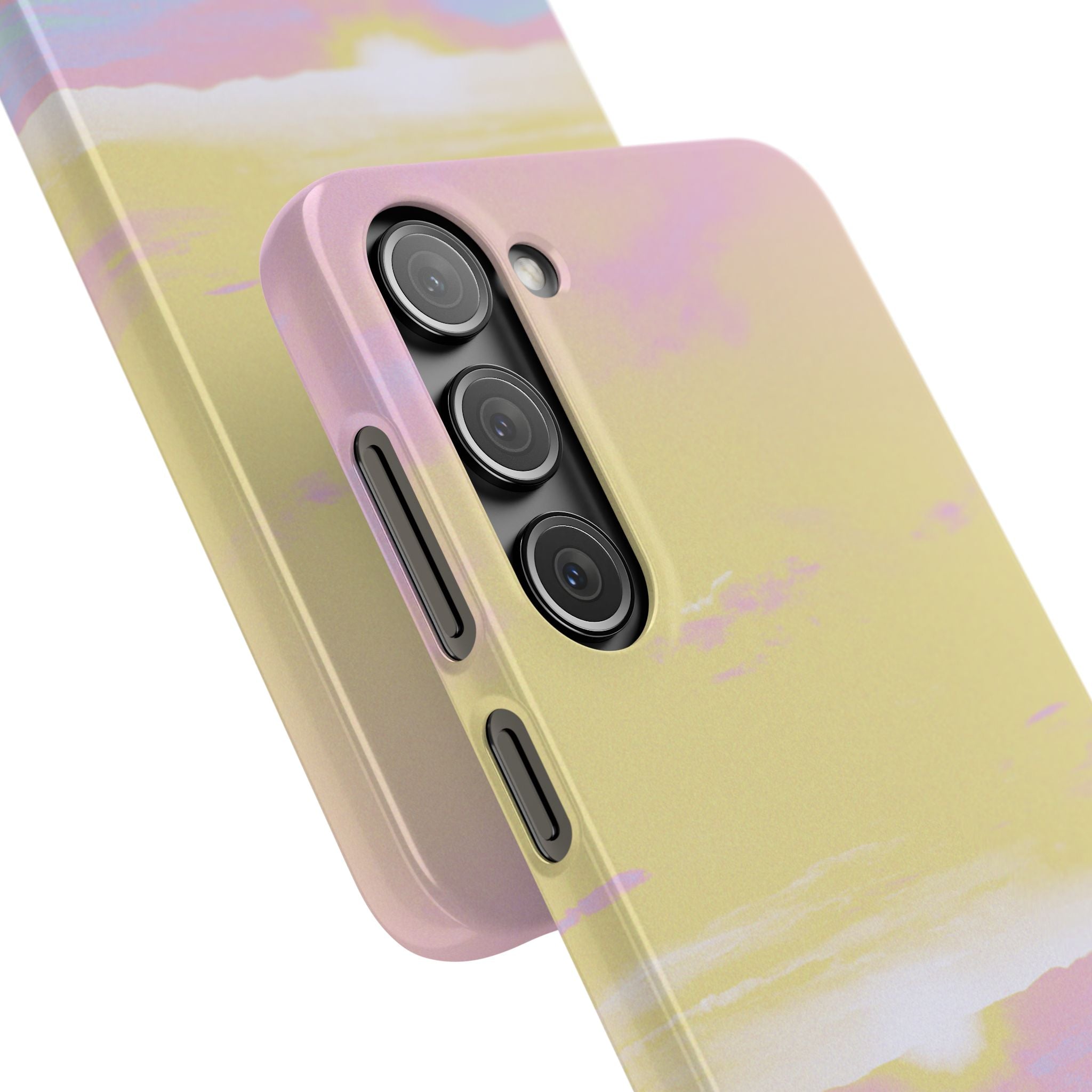 Pastel Lavender Field Phone Case — Sunset Sky Snap Case