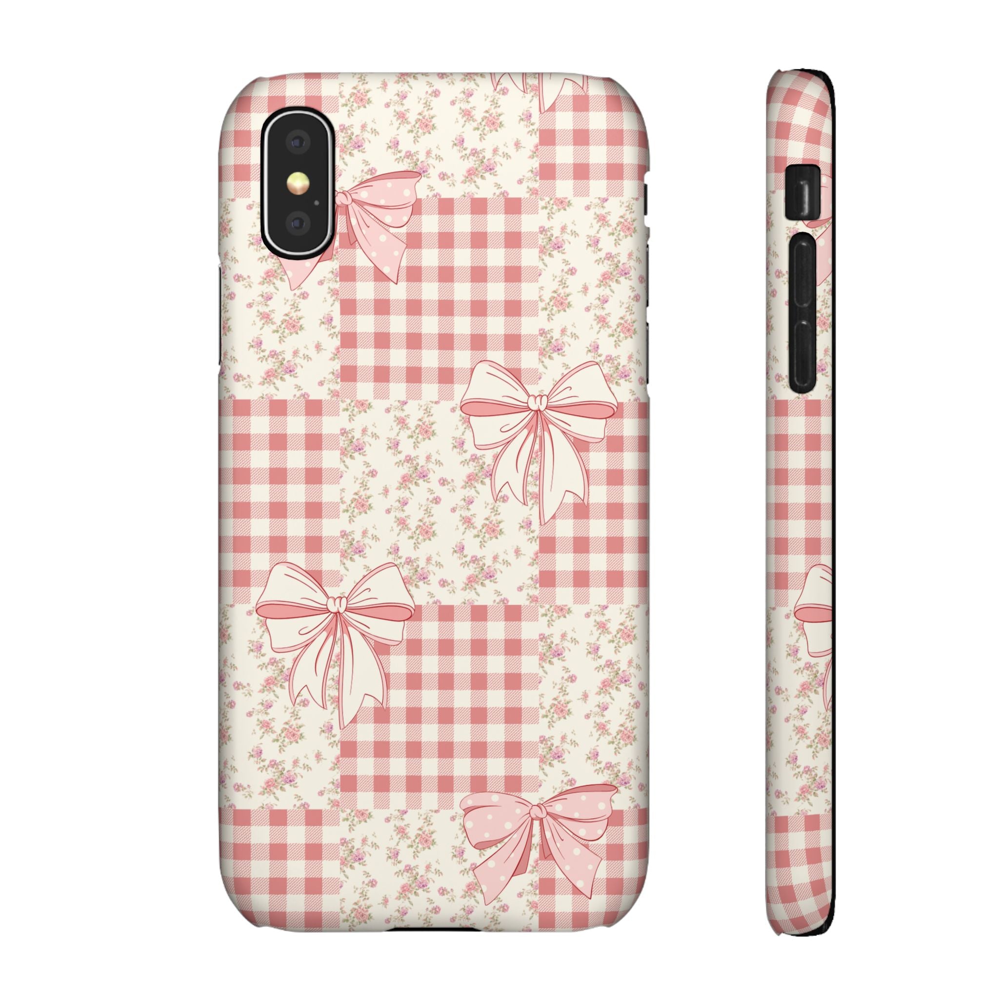Pink Bow Patchwork Case