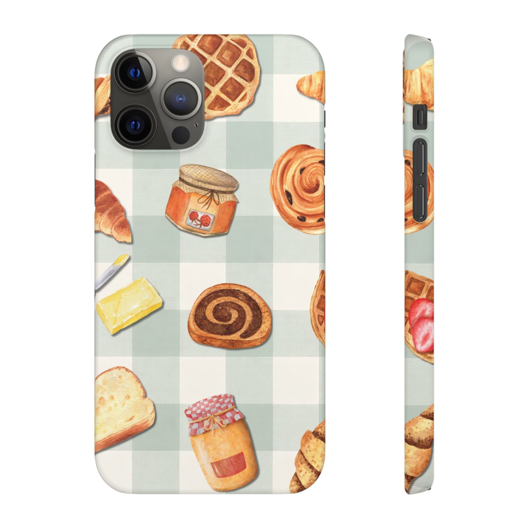 Bakery Breakfast Phone Case — Cute Pastry Pattern Snap Case