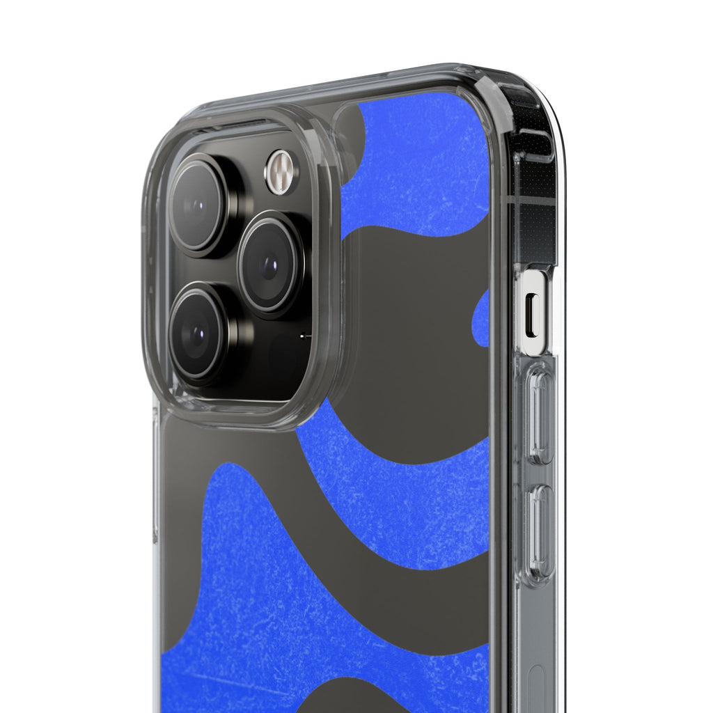 Copy of Abstract Blue Wave Clear Phone Case