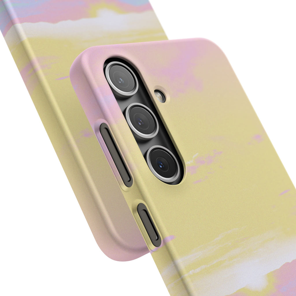 Pastel Lavender Field Phone Case — Sunset Sky Snap Case