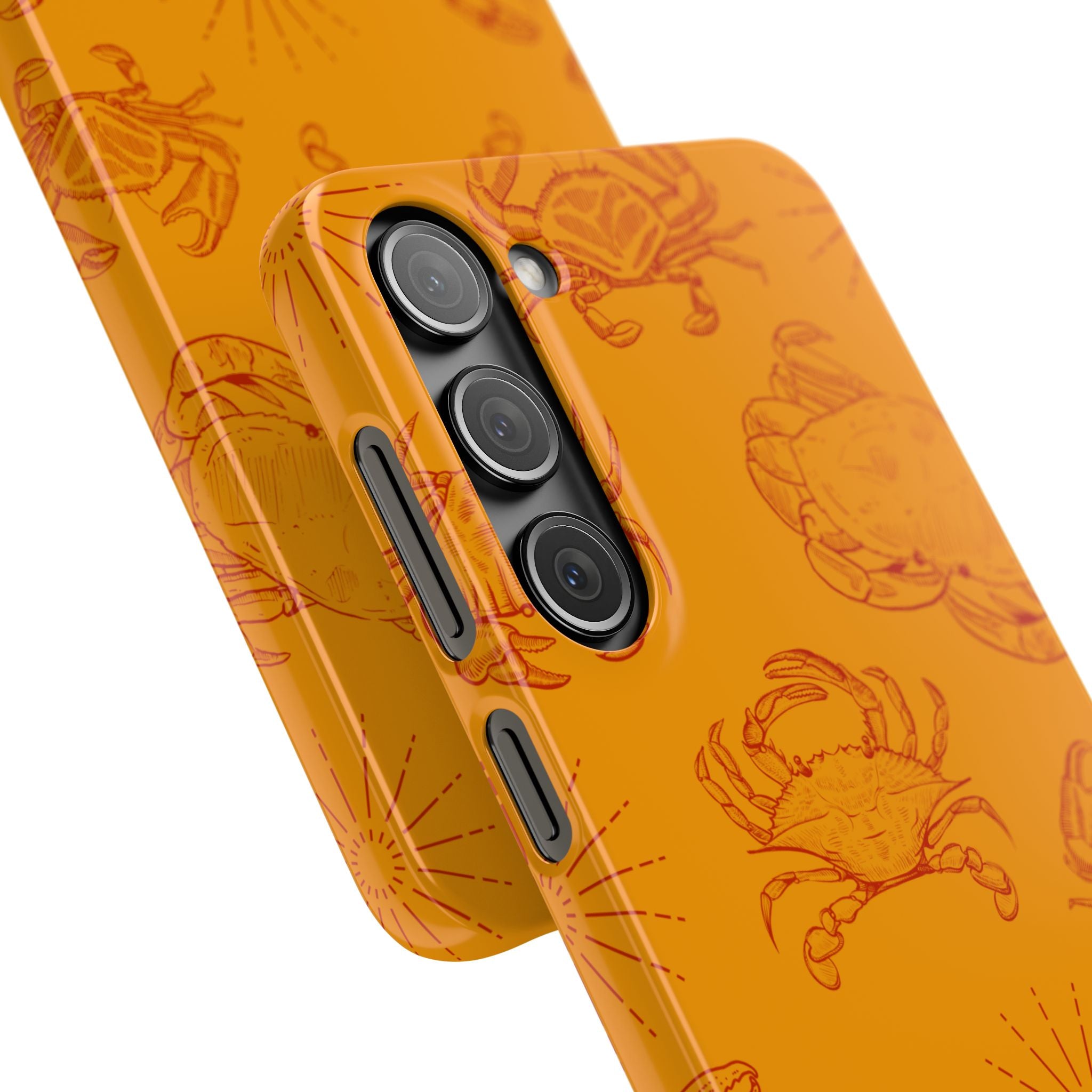 Crab Pattern Snap Case – Orange Coastal Phone Cover
