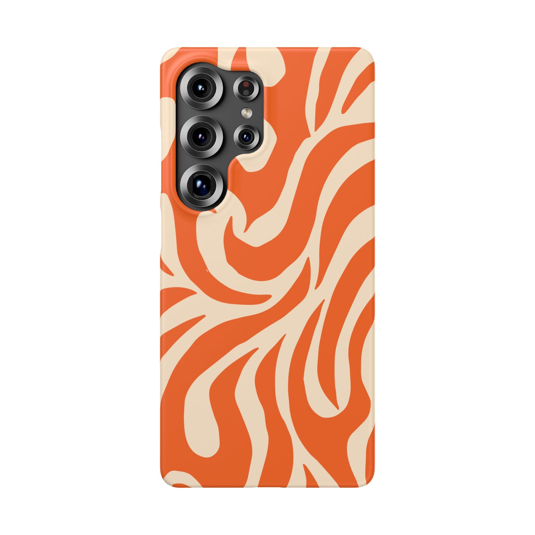 Orange Swirl Phone Case — Retro Abstract iPhone Snap Case