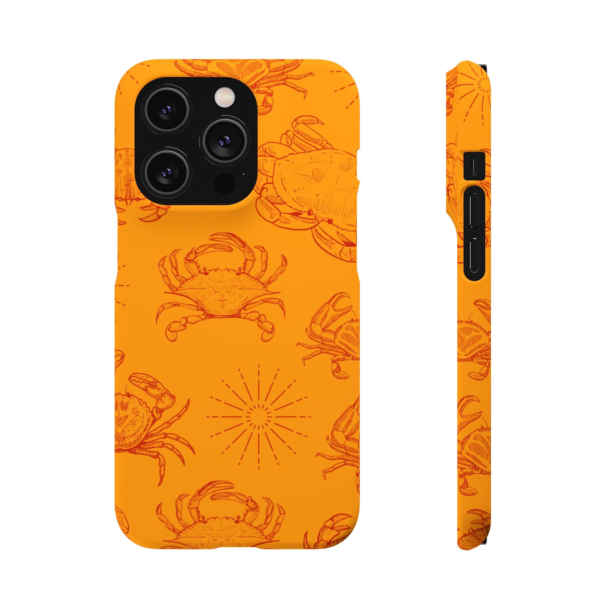 Crab Pattern Snap Case – Orange Coastal Phone Cover