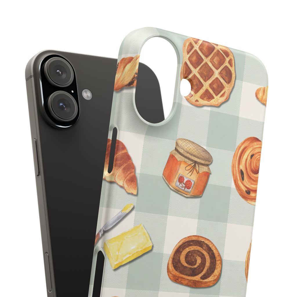 Bakery Breakfast Phone Case — Cute Pastry Pattern Snap Case