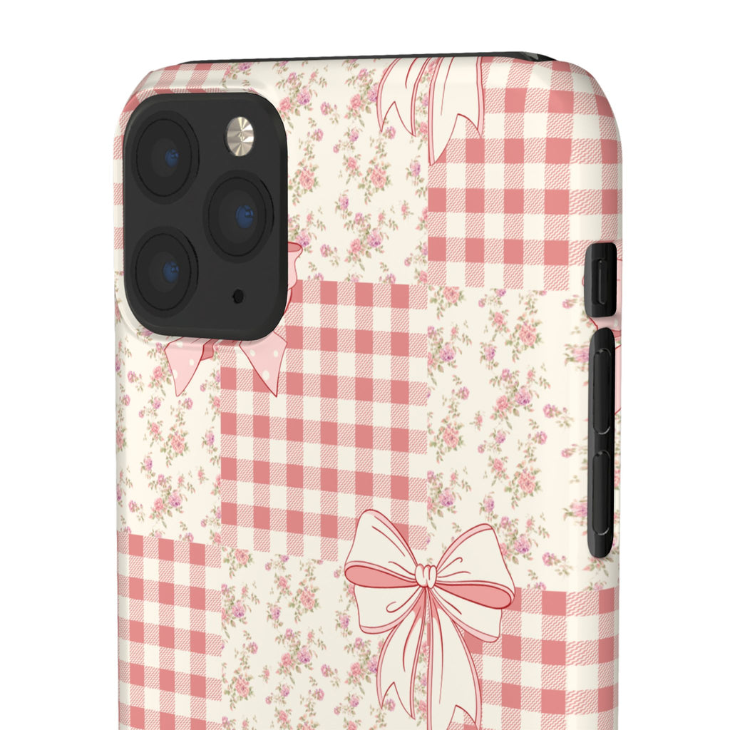Pink Bow Patchwork Case