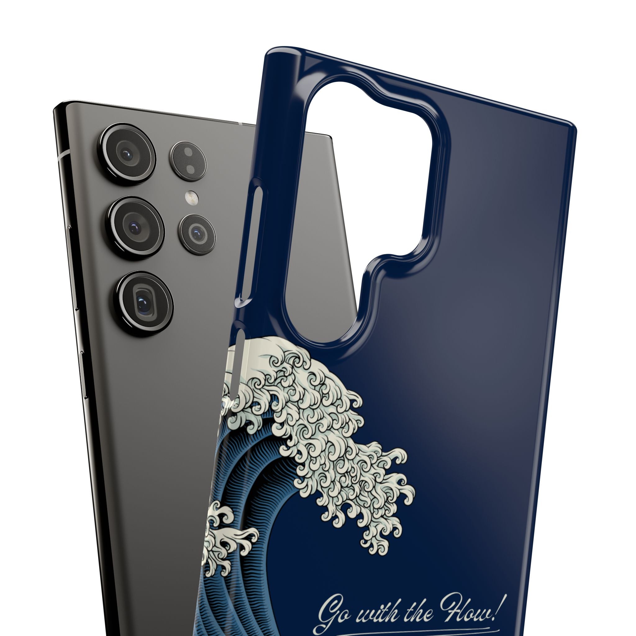 Phone Case — 'Go with the Flow' Wave Design