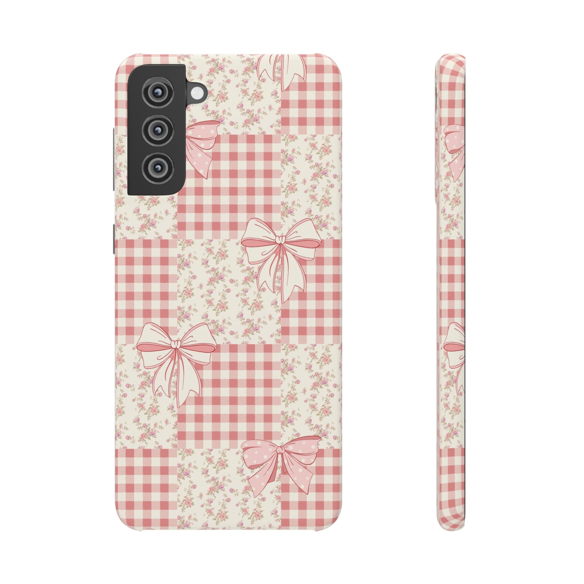 Pink Bow Patchwork Case