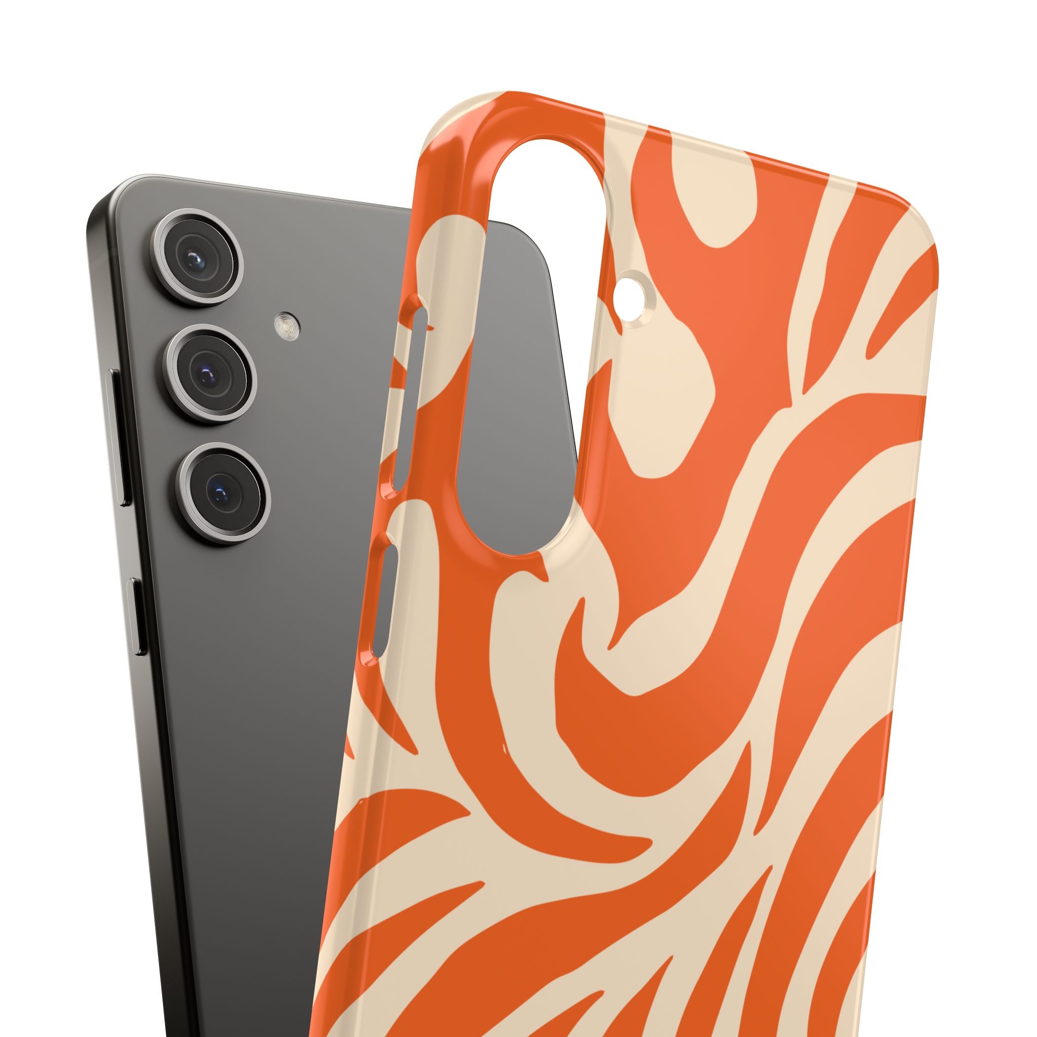 Orange Swirl Phone Case — Retro Abstract iPhone Snap Case
