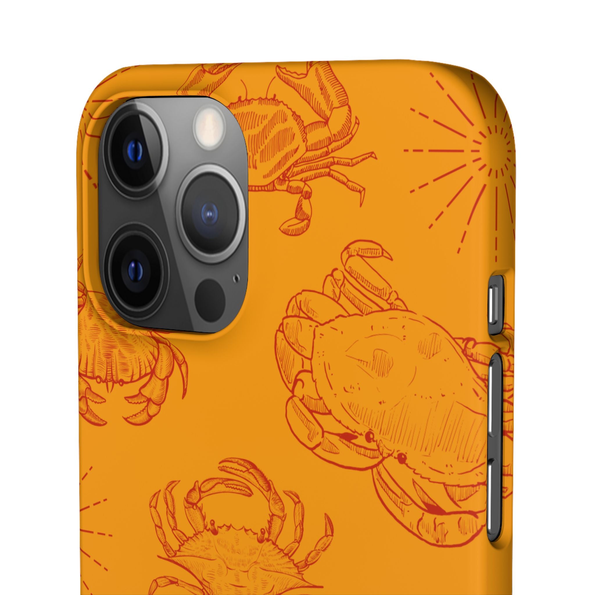 Crab Pattern Snap Case – Orange Coastal Phone Cover