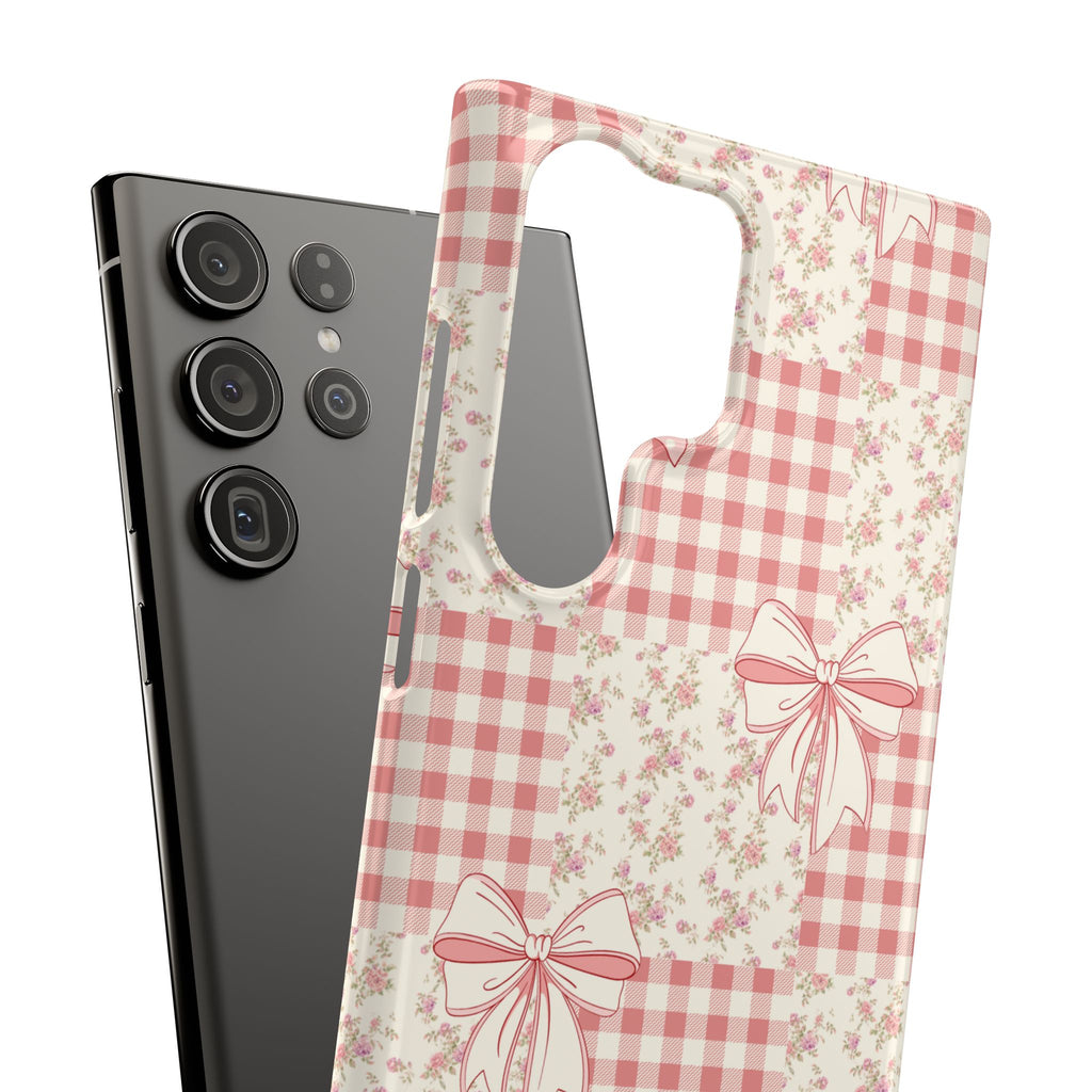 Pink Bow Patchwork Case