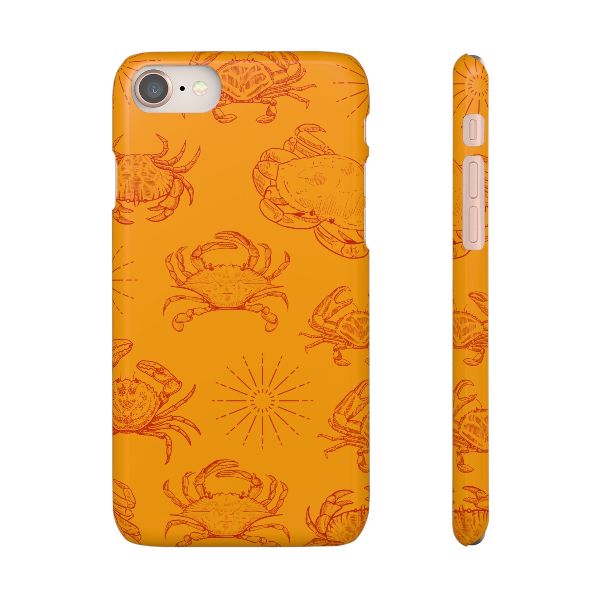 Crab Pattern Snap Case – Orange Coastal Phone Cover