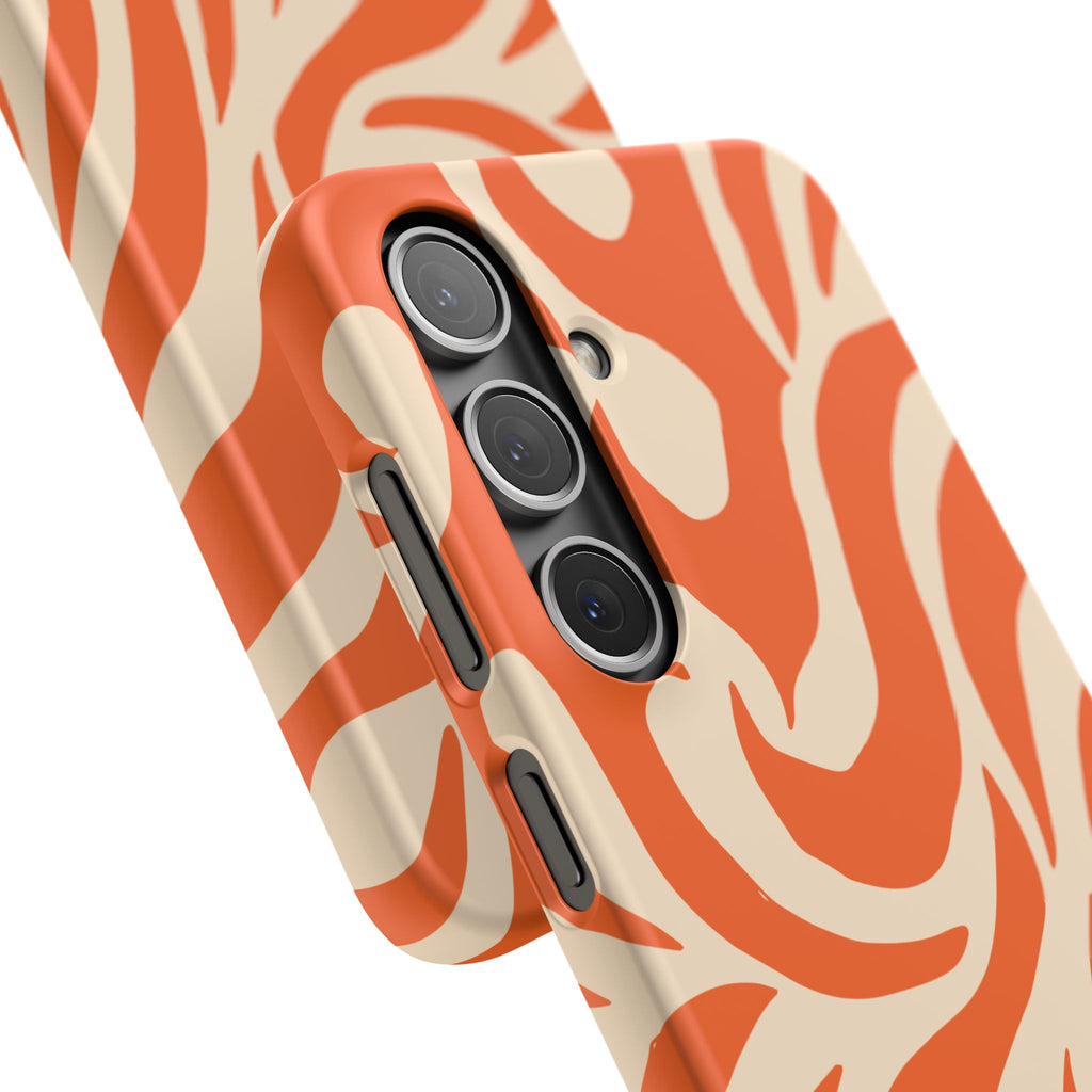 Orange Swirl Phone Case — Retro Abstract iPhone Snap Case