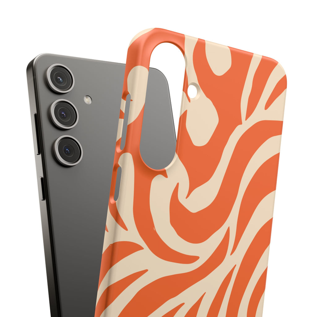 Orange Swirl Phone Case — Retro Abstract iPhone Snap Case