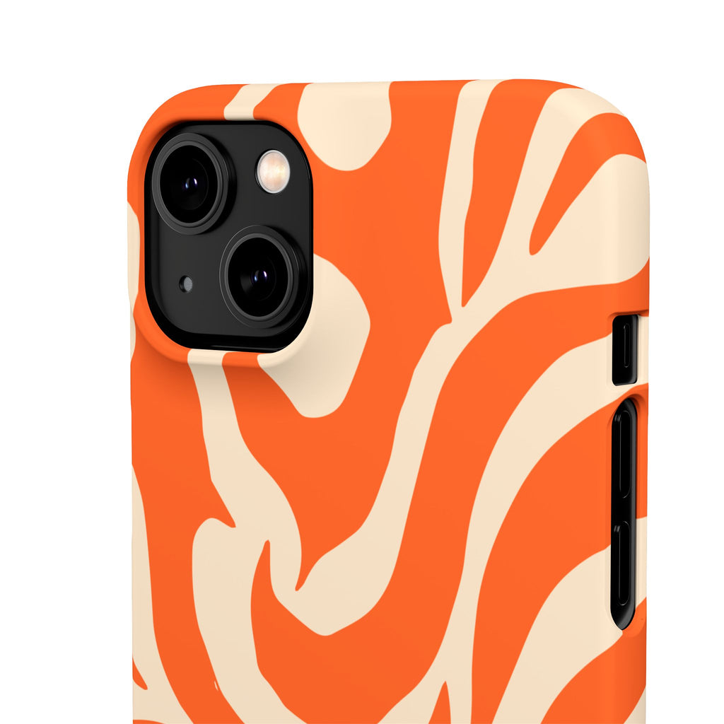 Orange Swirl Phone Case — Retro Abstract iPhone Snap Case