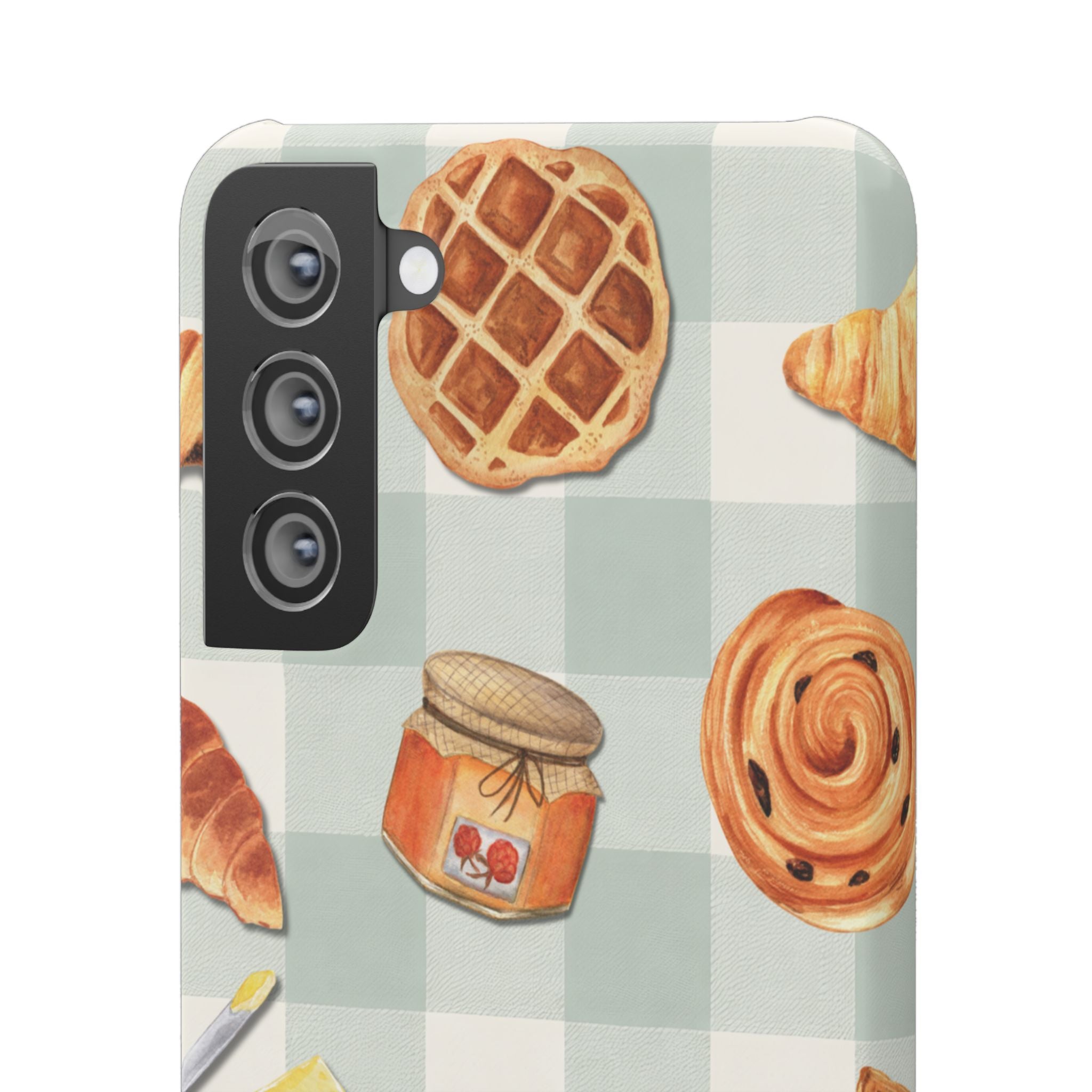 Bakery Breakfast Phone Case — Cute Pastry Pattern Snap Case