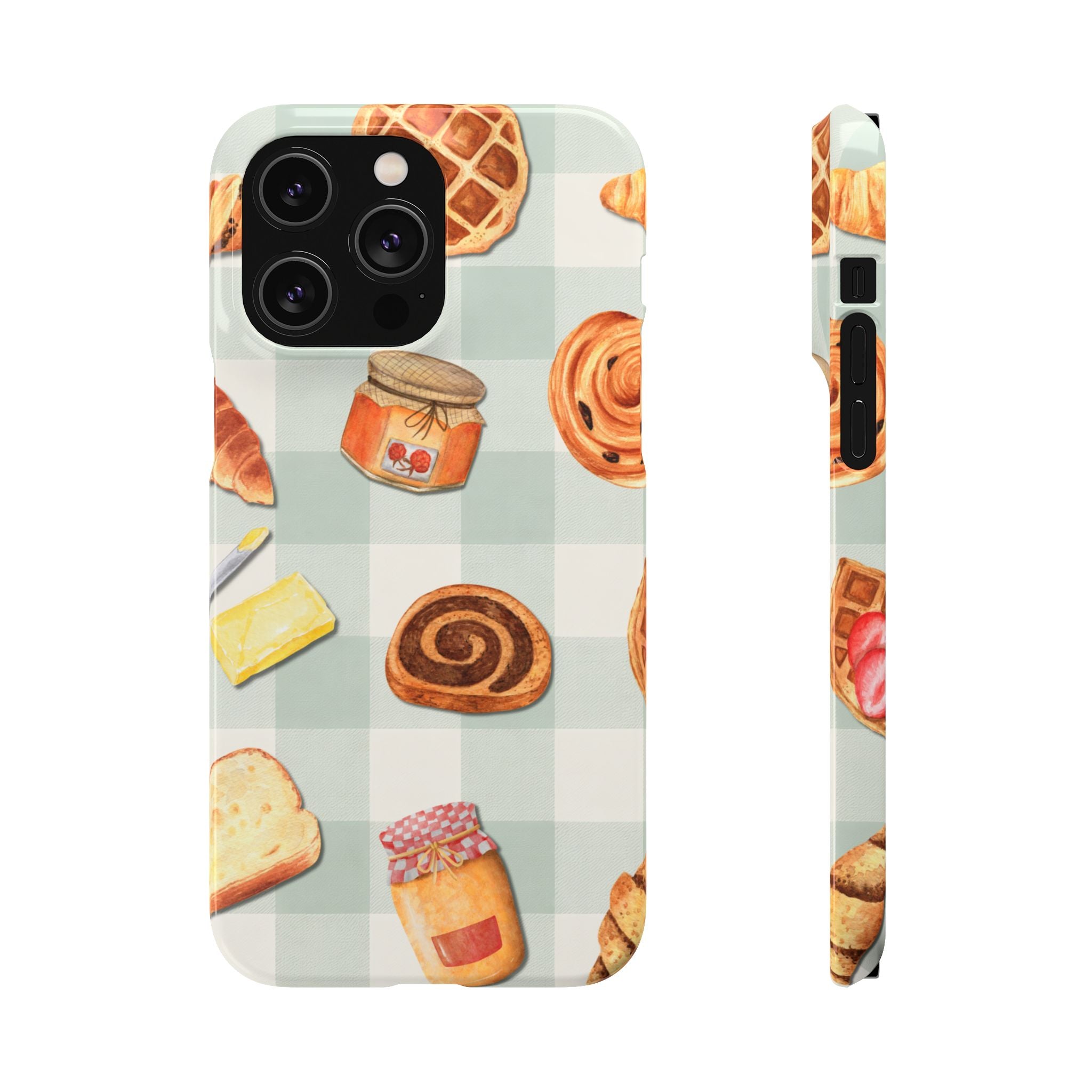 Bakery Breakfast Phone Case — Cute Pastry Pattern Snap Case