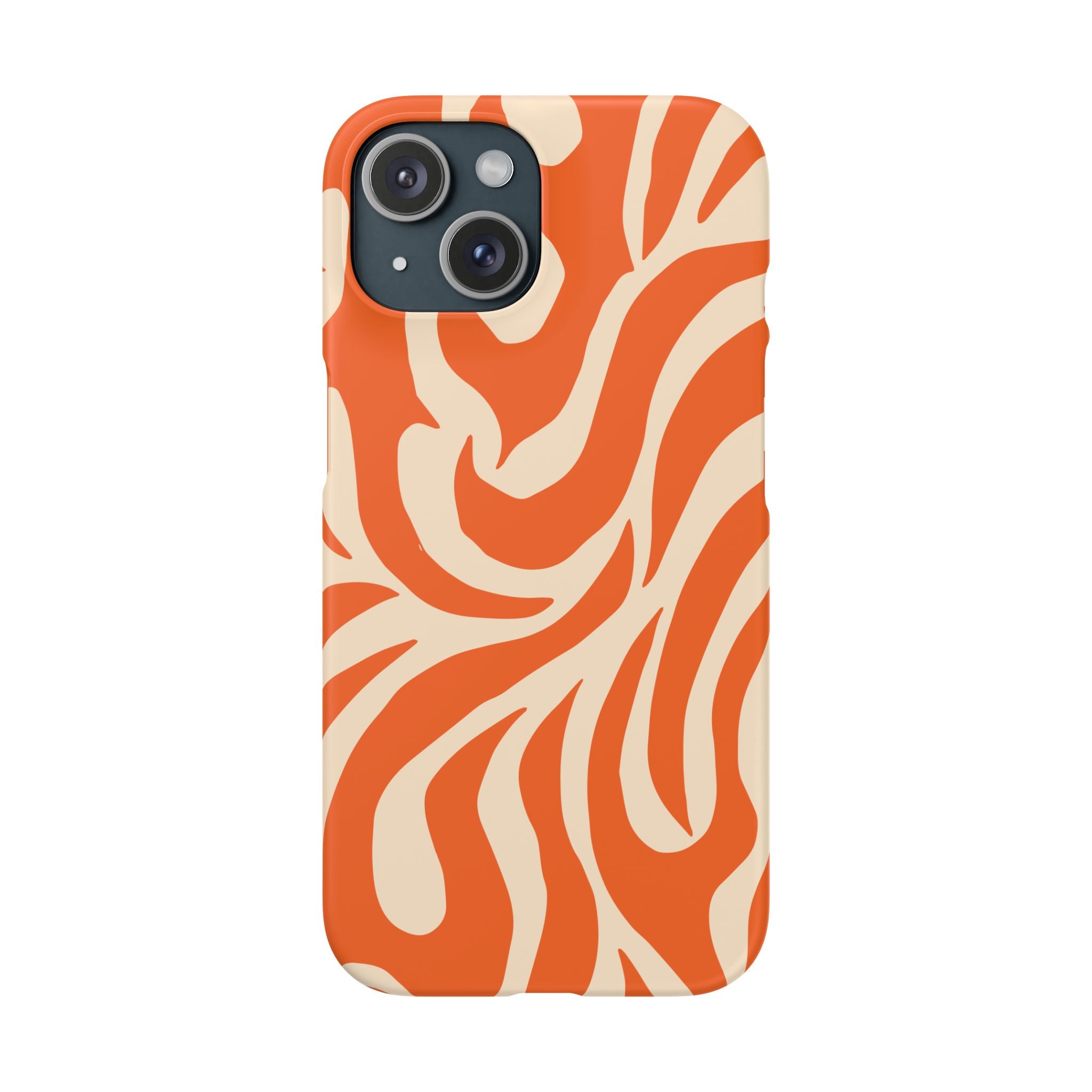 Orange Swirl Phone Case — Retro Abstract iPhone Snap Case