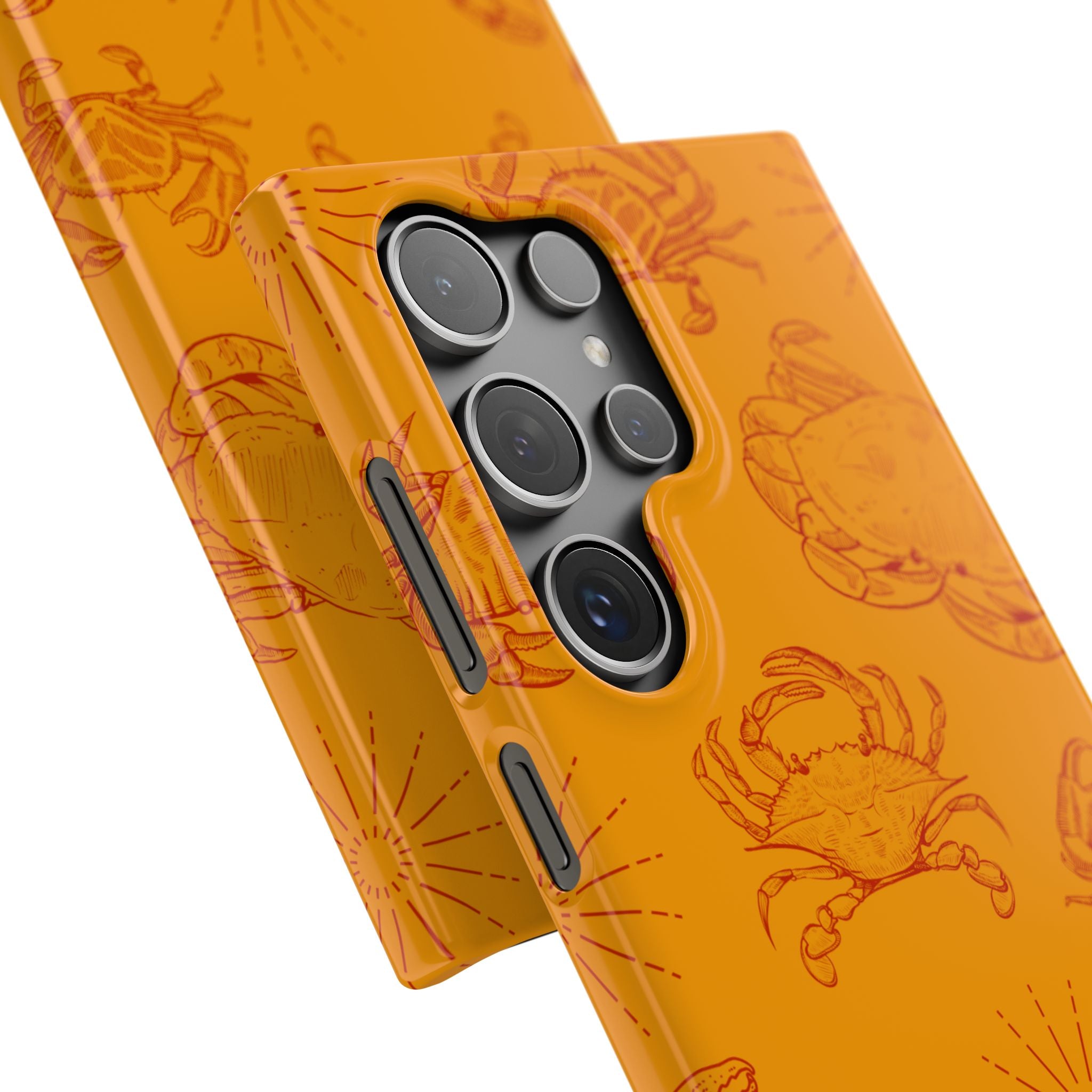 Crab Pattern Snap Case – Orange Coastal Phone Cover