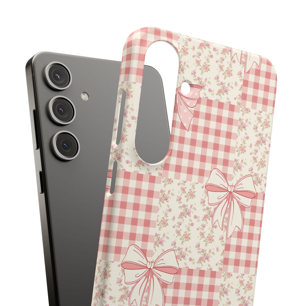 Pink Bow Patchwork Case