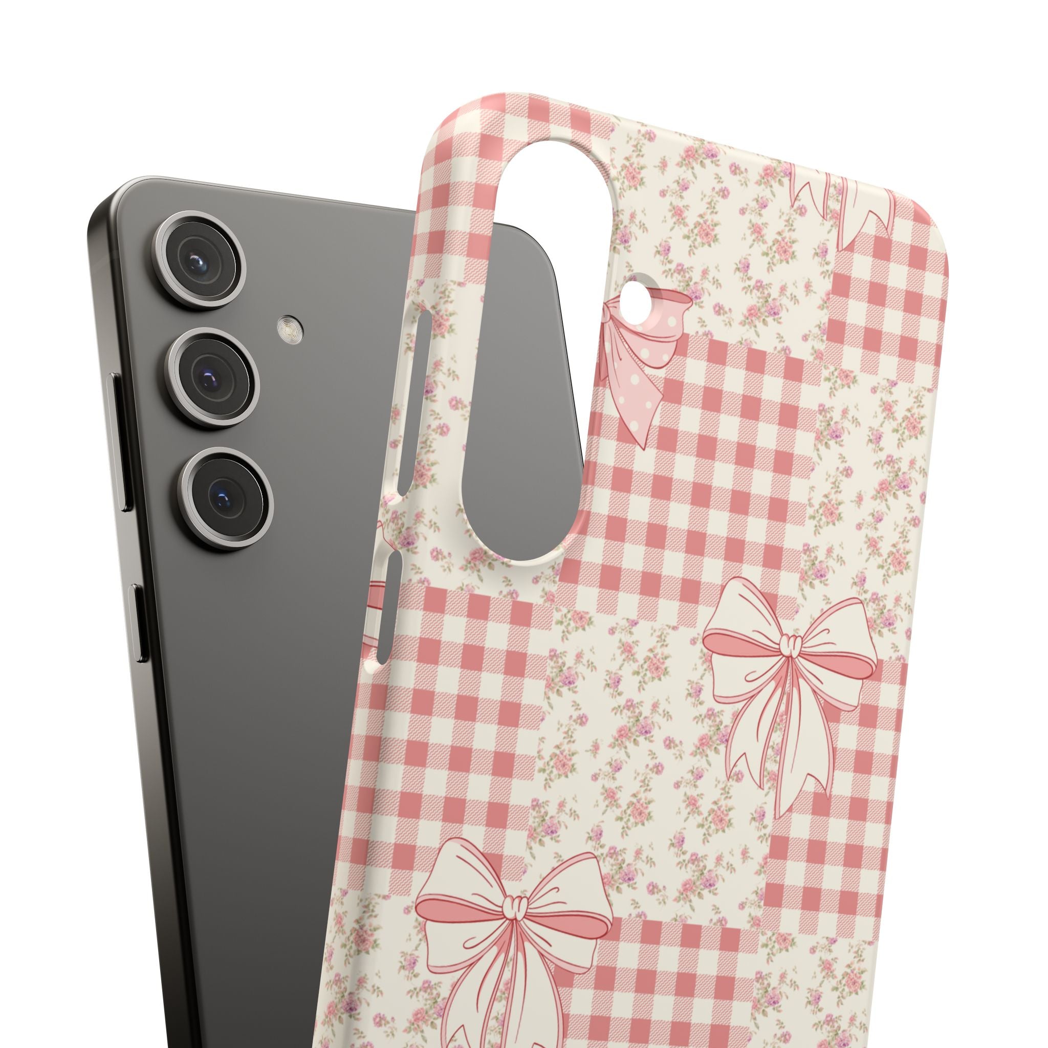 Pink Bow Patchwork Case