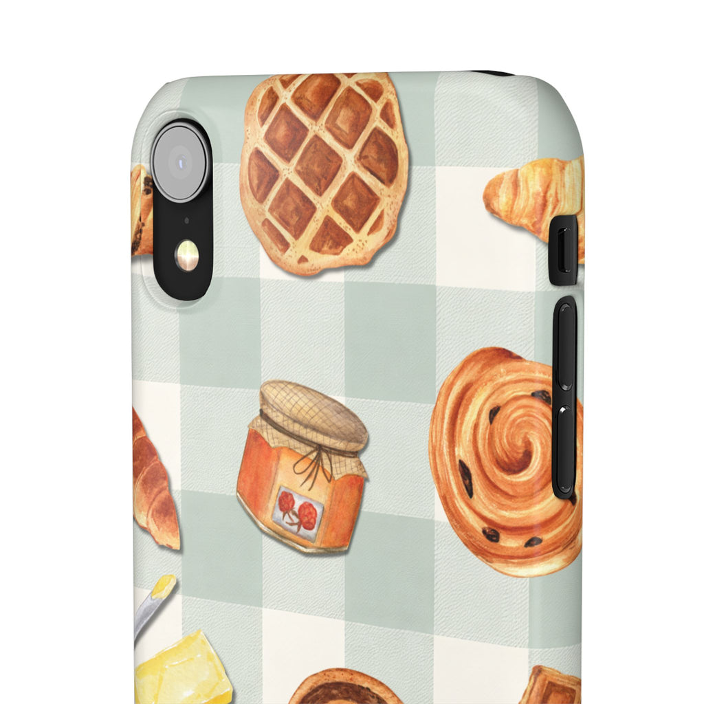 Bakery Breakfast Phone Case — Cute Pastry Pattern Snap Case