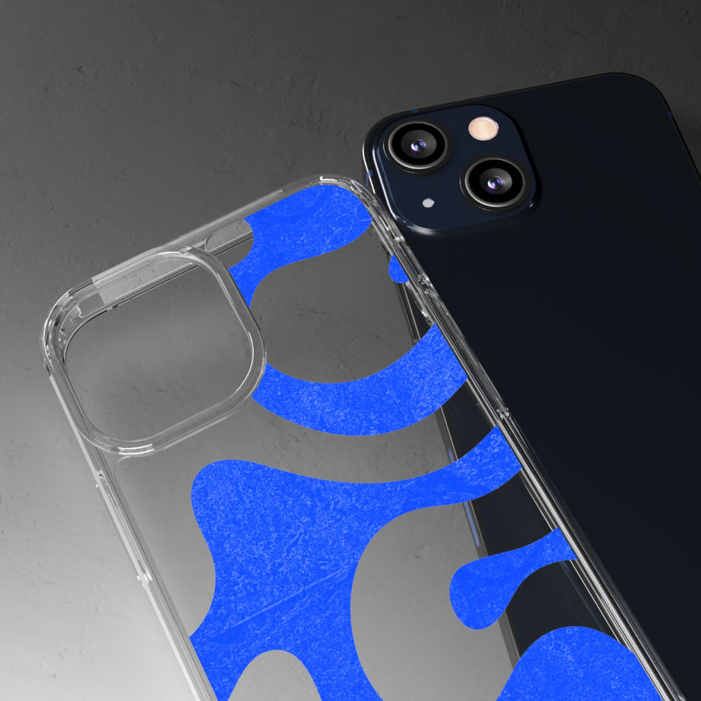 Copy of Abstract Blue Wave Clear Phone Case